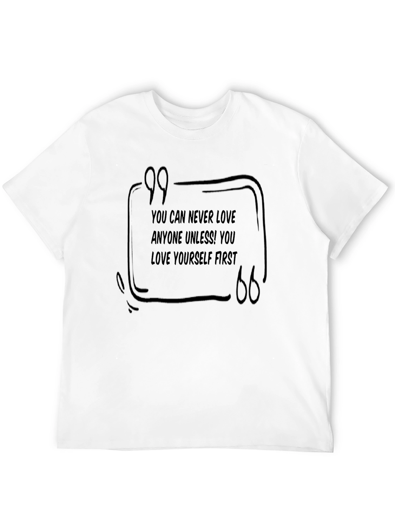 Love Yourself First Black Graphic Tee