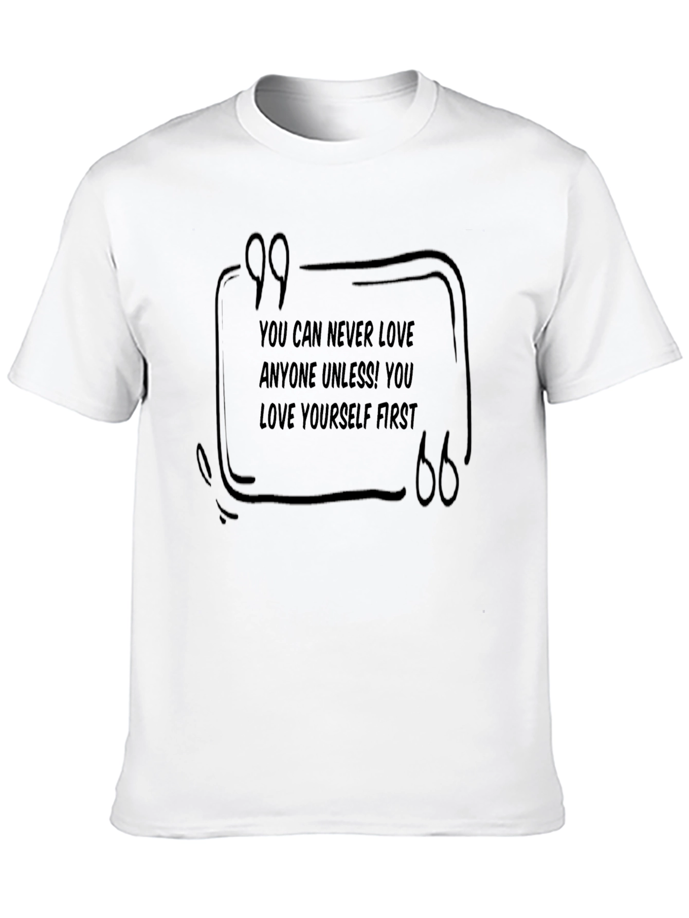 Love Yourself First Black Graphic Tee