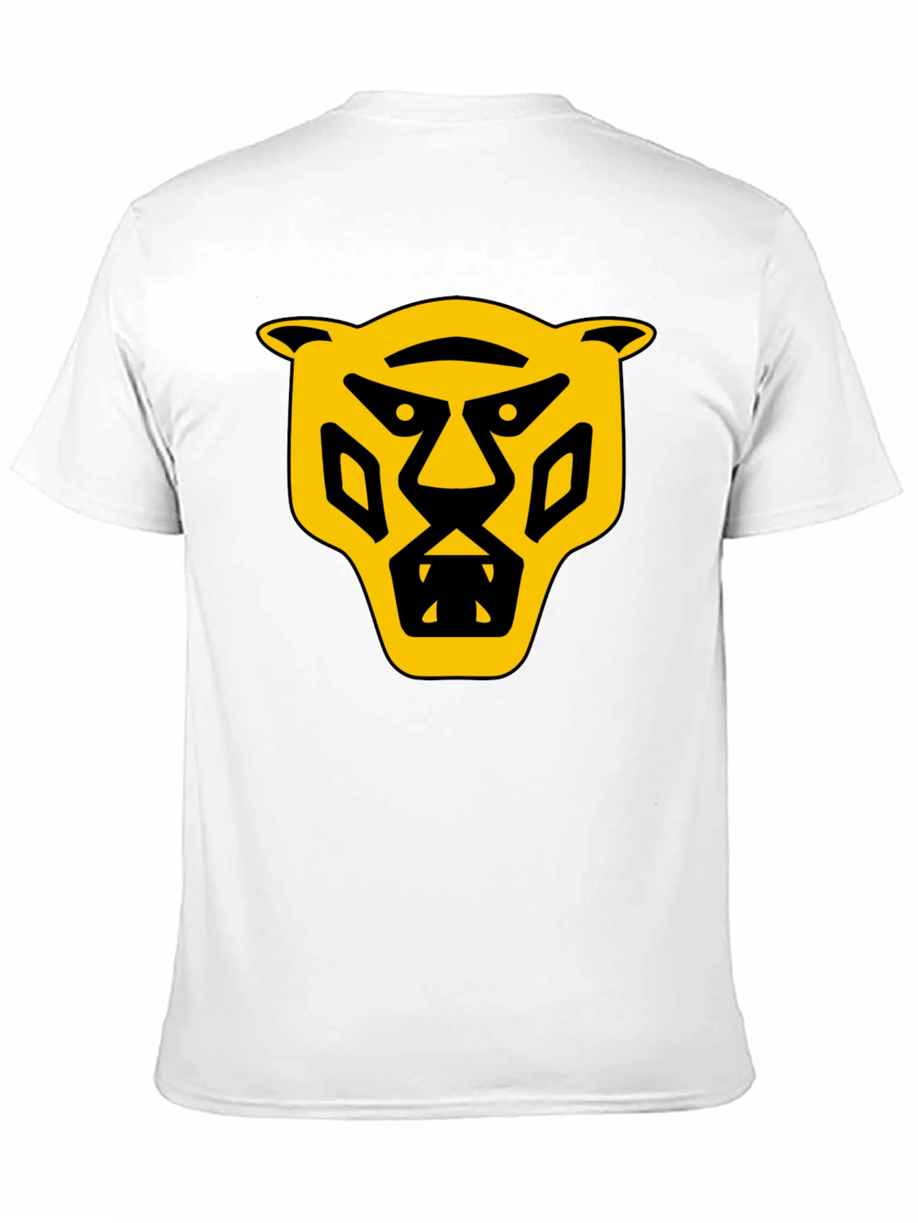 Bold Graphic T-Shirt: Yellow Panther Design