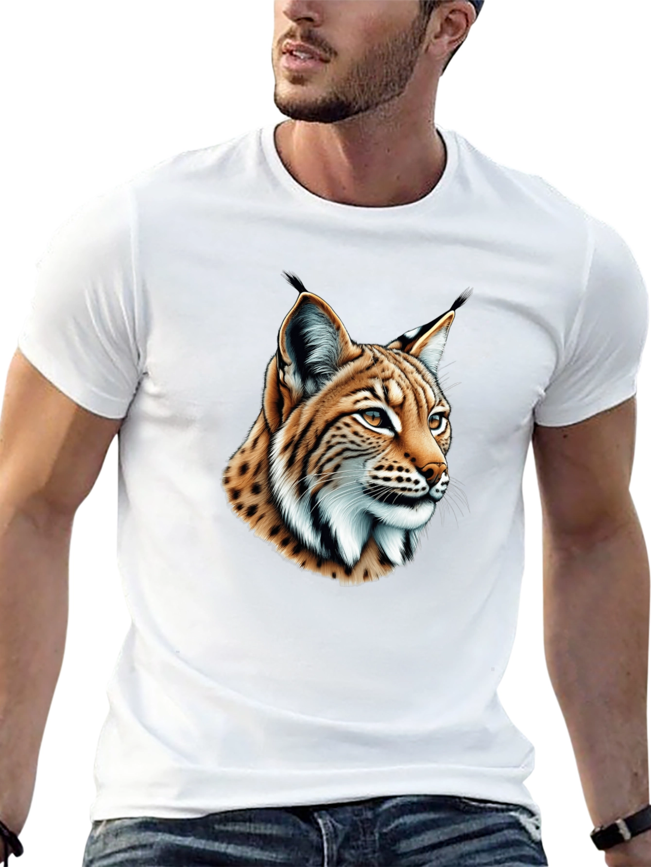 Lynx Graphic Tee - Stylish Black T-Shirt