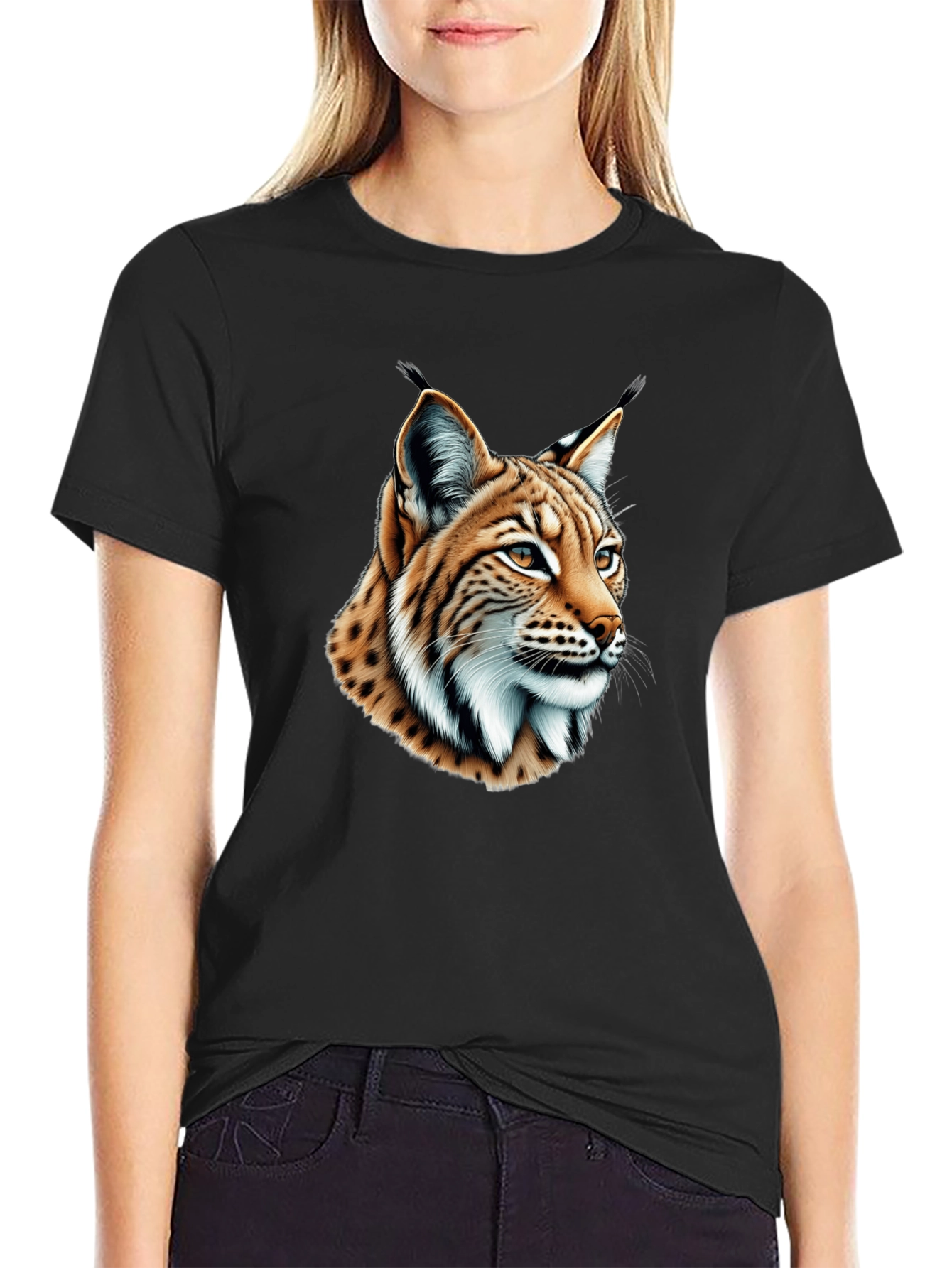 Lynx Graphic Tee - Stylish Black T-Shirt