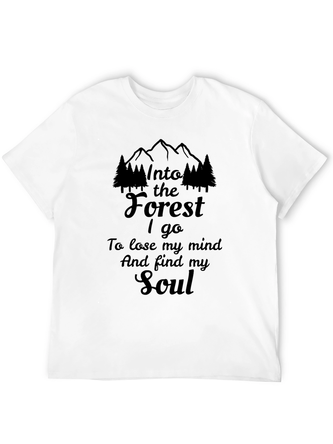 Into The Forest Mens Black T-Shirt