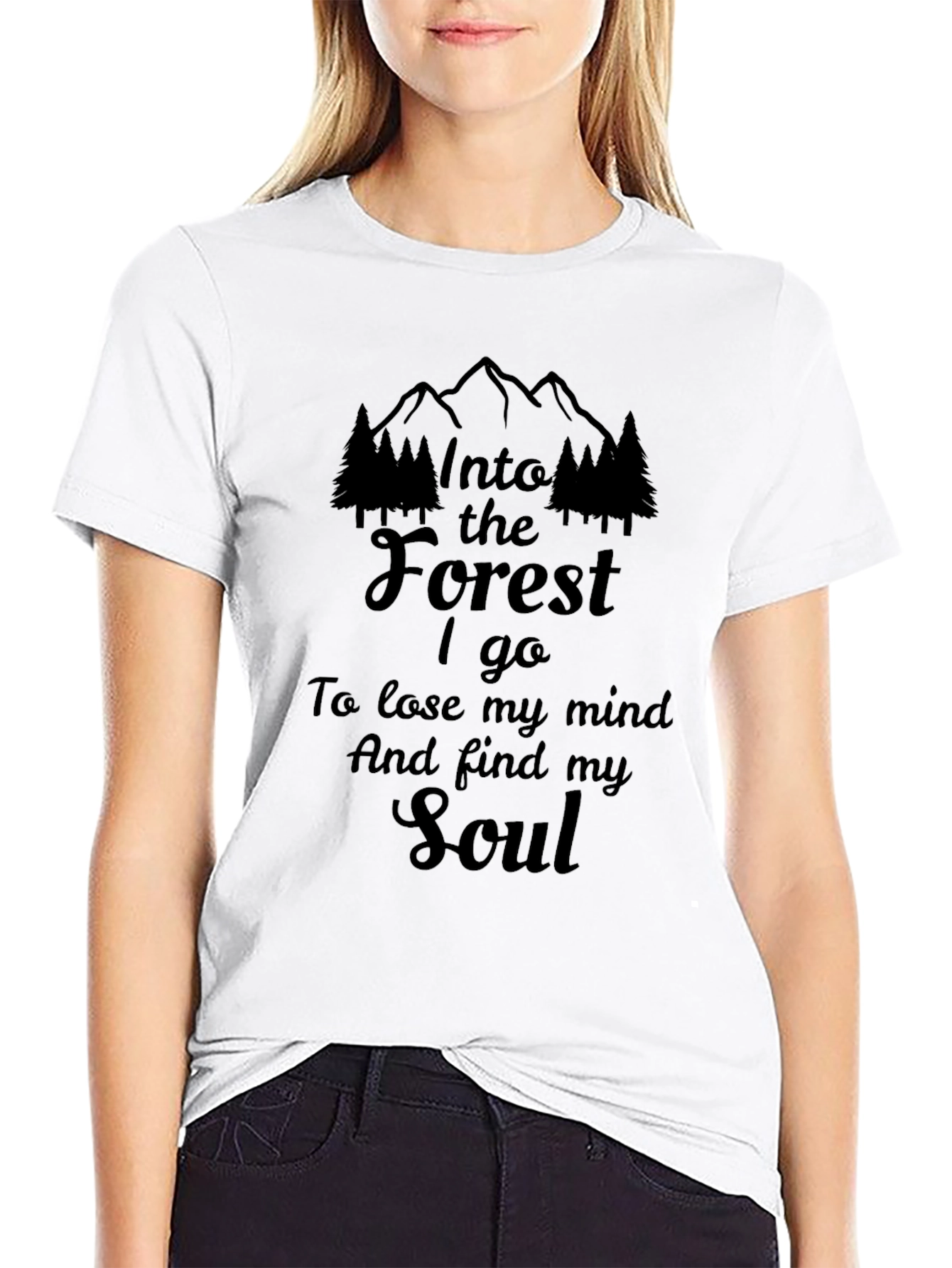 Into The Forest Mens Black T-Shirt