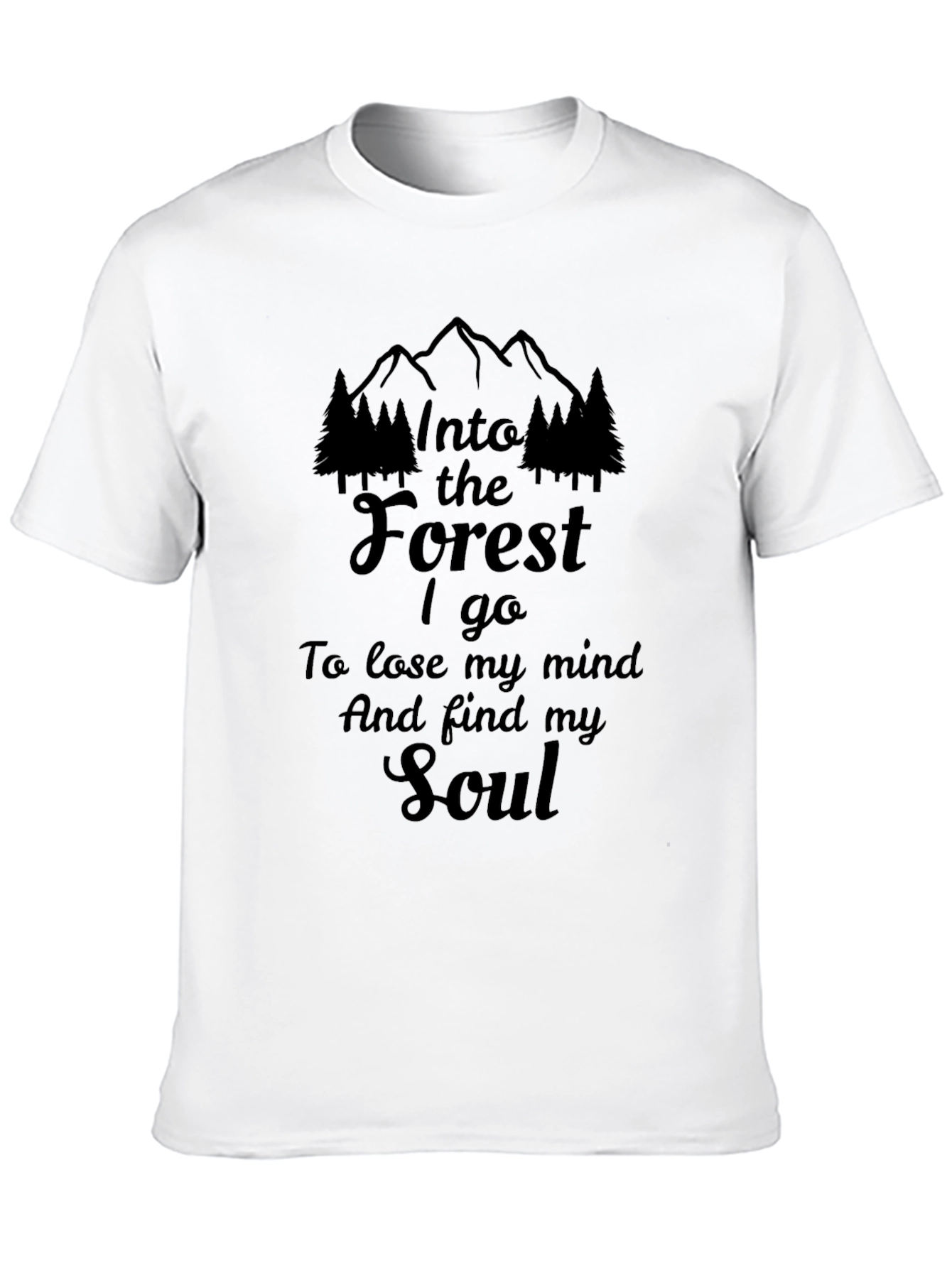 Into The Forest Mens Black T-Shirt