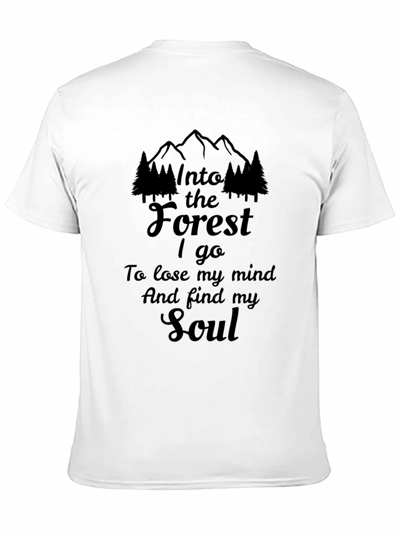 Into The Forest Mens Black T-Shirt