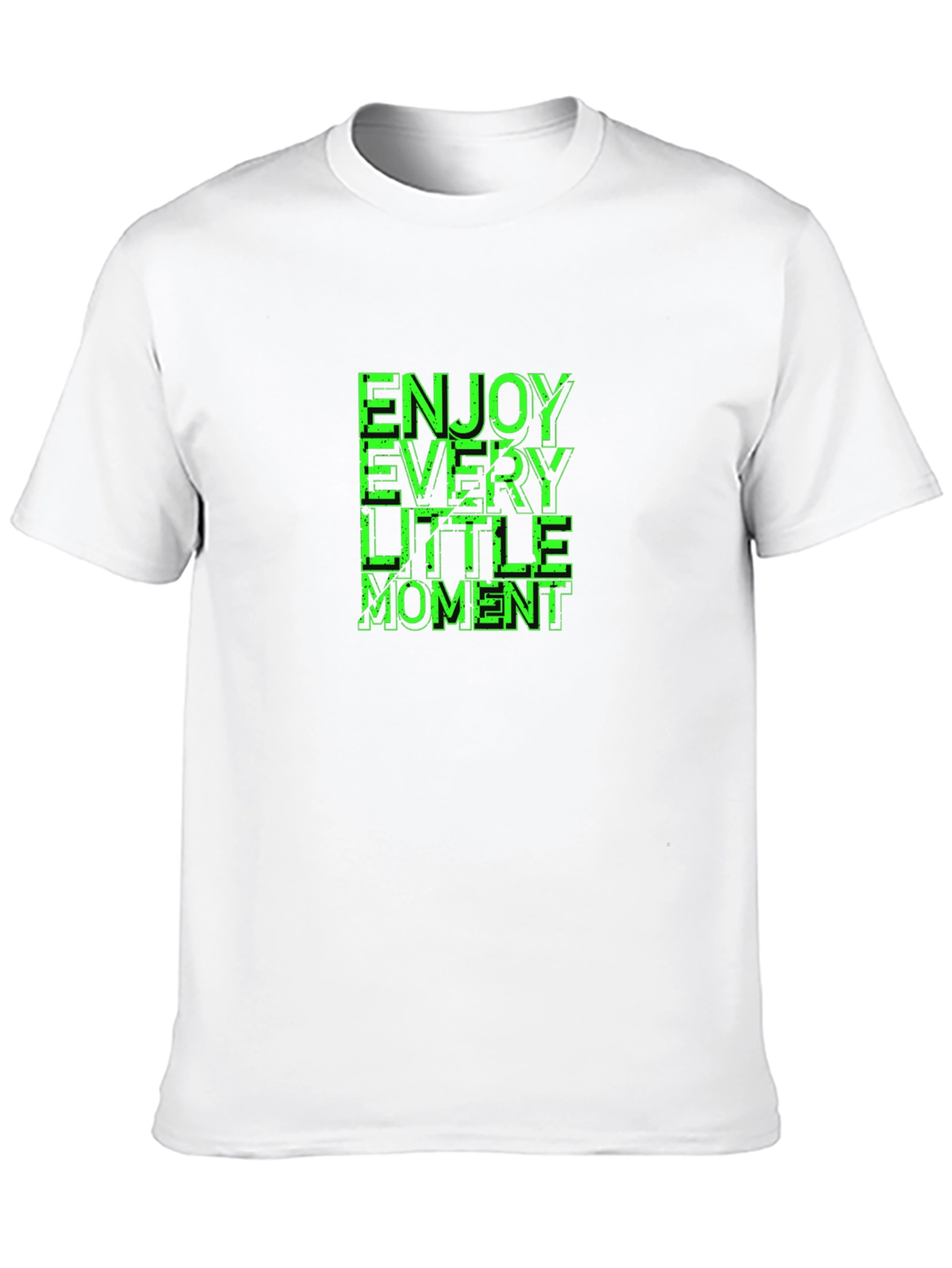 Enjoy Every Little Moment Black Graphic T-Shirt