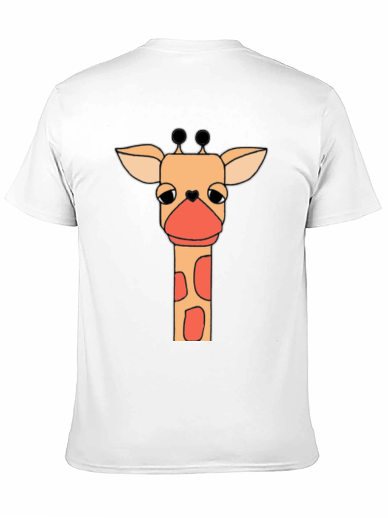 Giraffe Graphic Tee - Soft Black Cotton T-Shirt