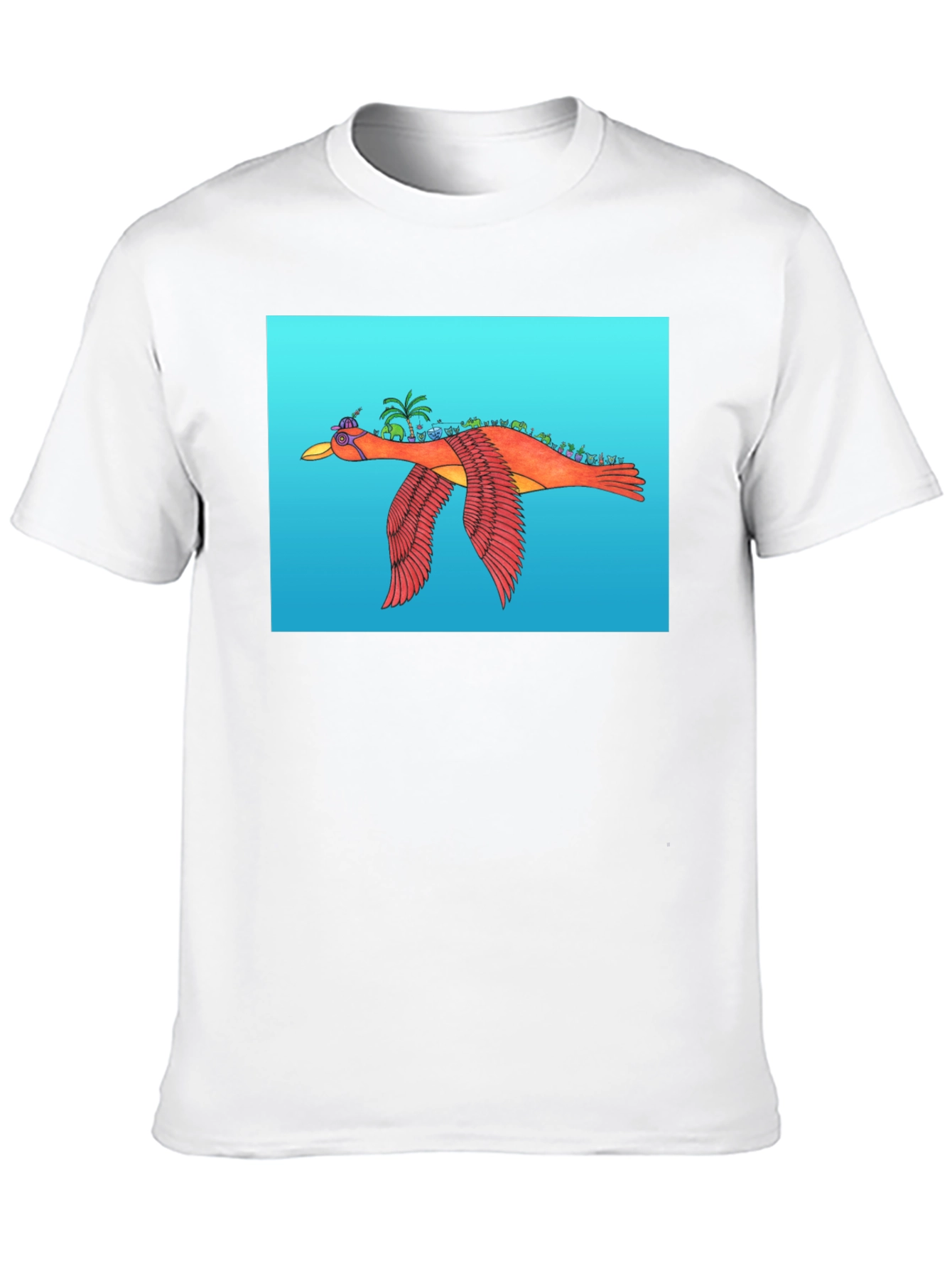 Flying Island Bird Graphic Tee