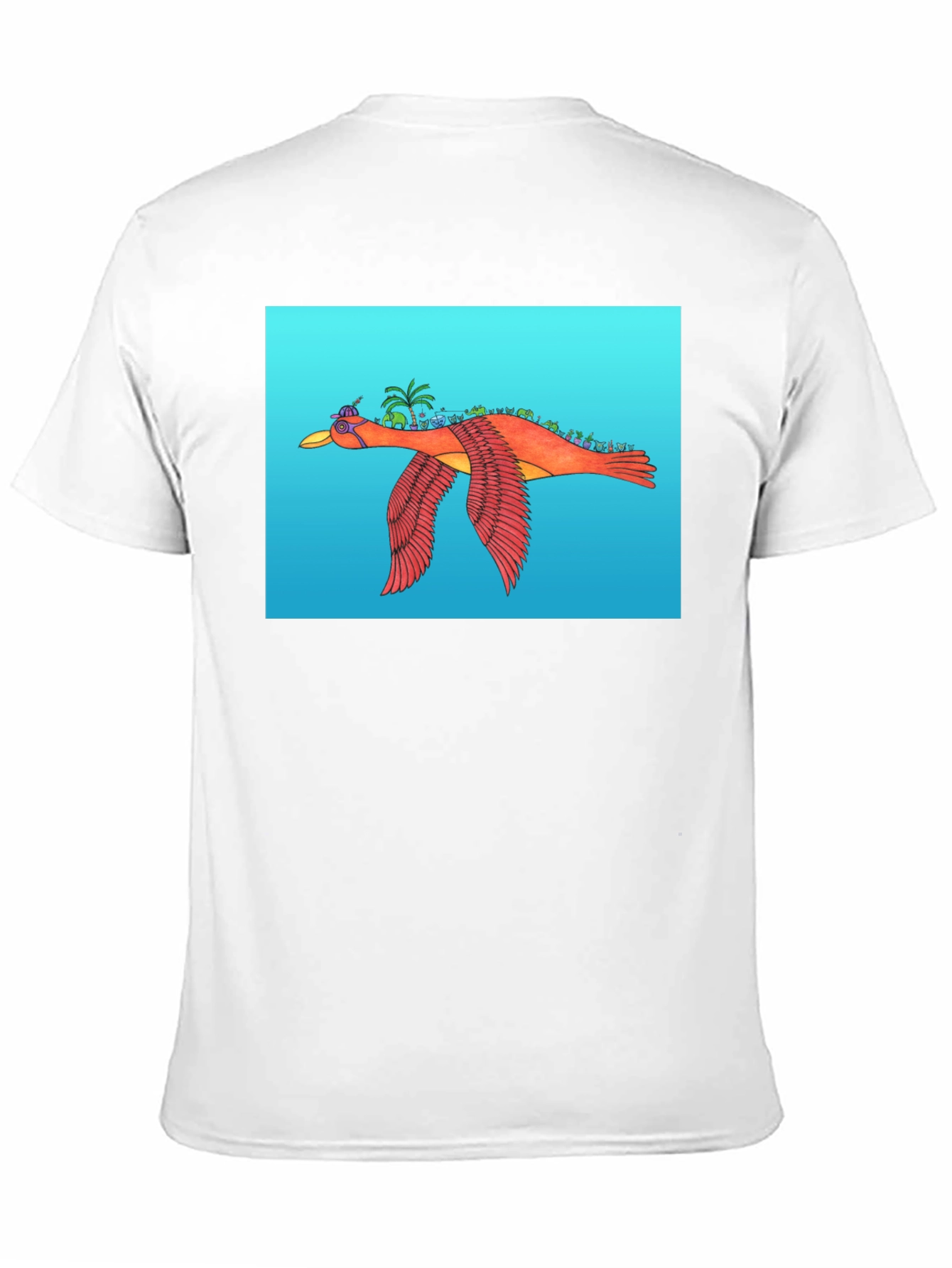 Flying Island Bird Graphic Tee