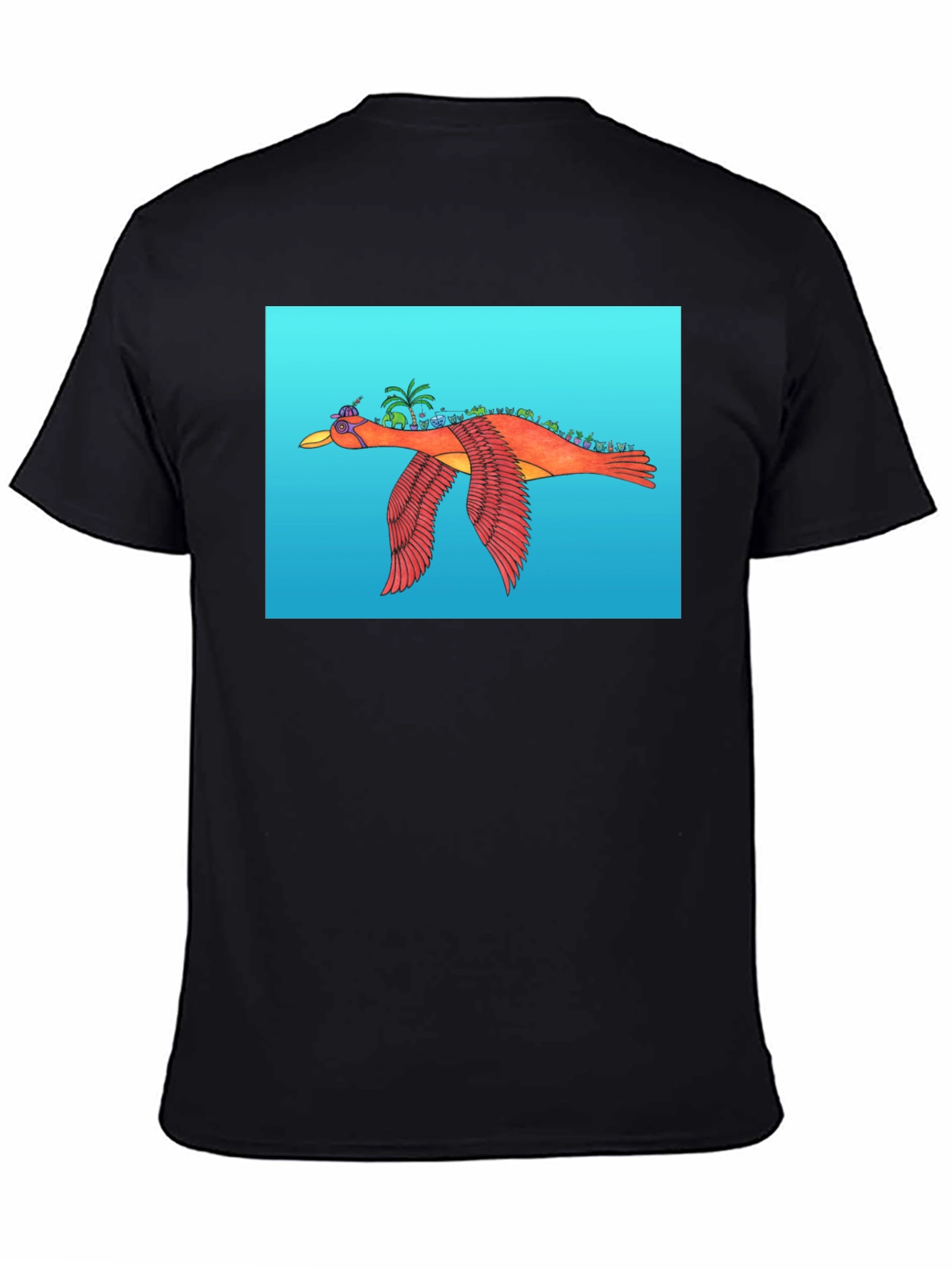 Flying Island Bird Graphic Tee
