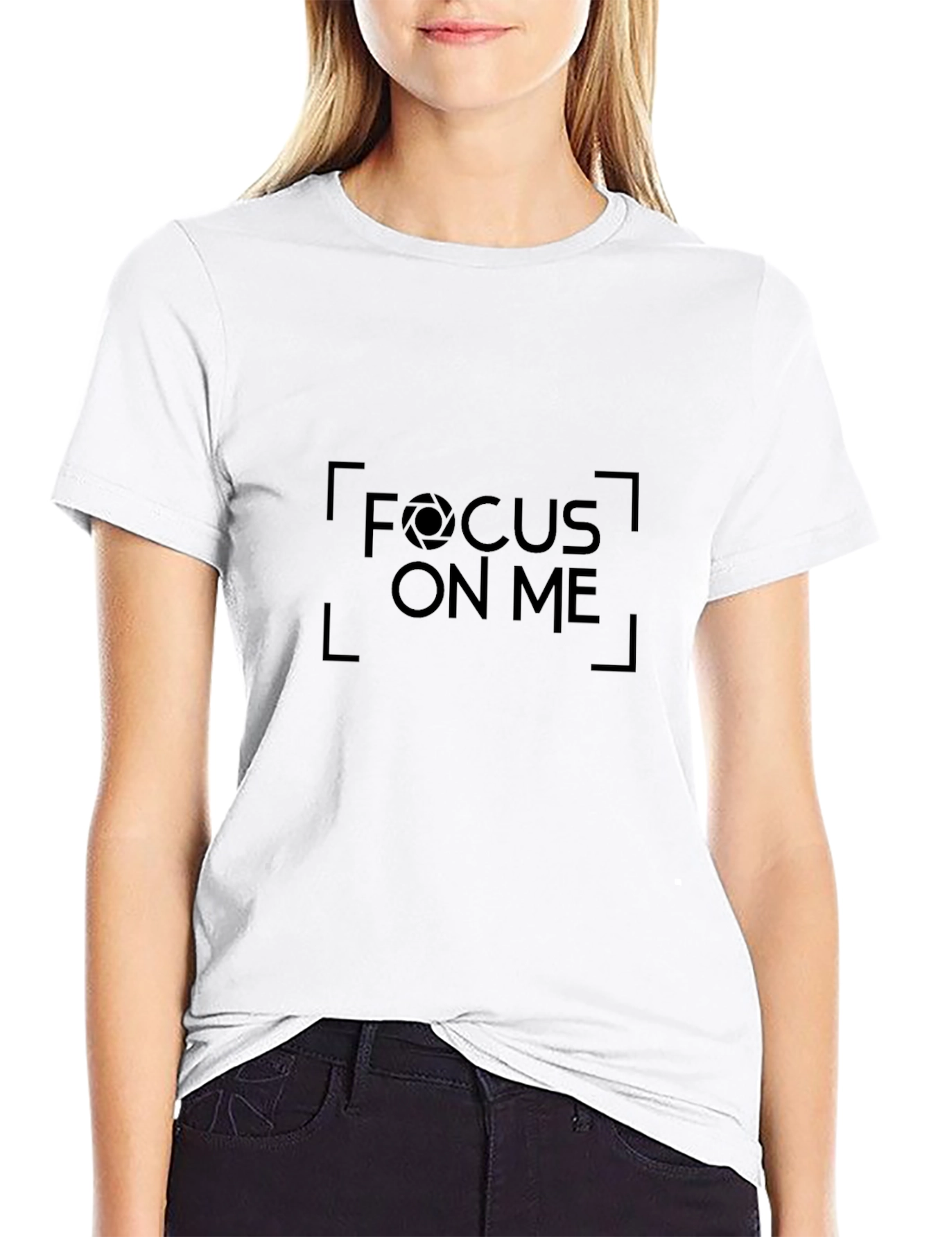 Focus On Me Black Graphic Tee