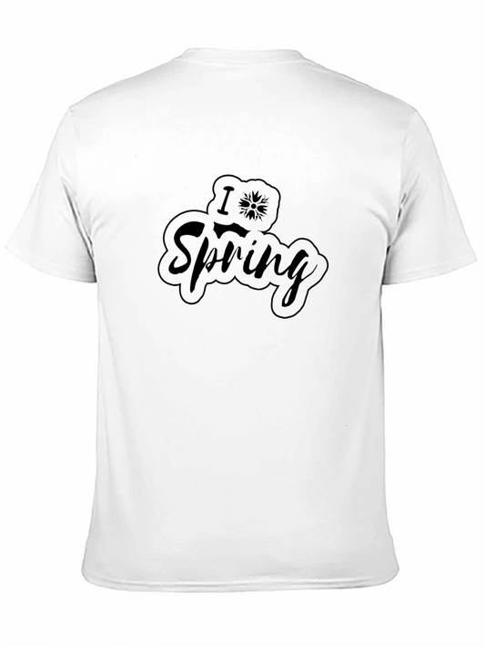 I Love Spring Black T-Shirt