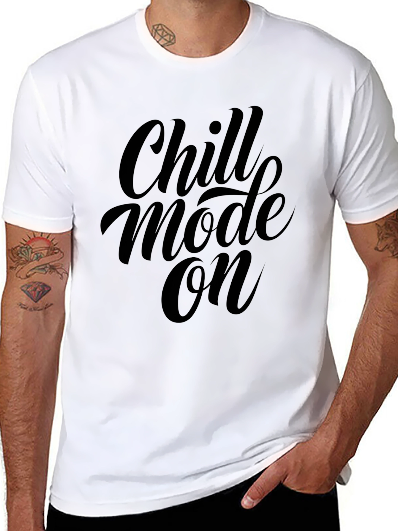 Chill Mode On Black Graphic Tee
