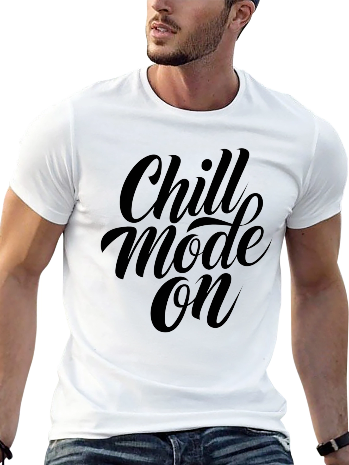 Chill Mode On Black Graphic Tee