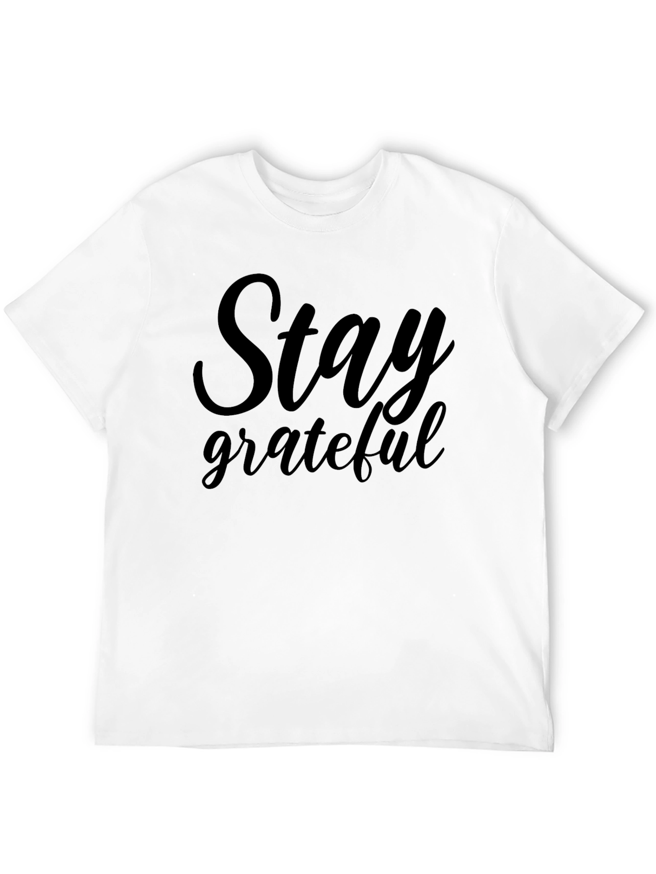 Stay Grateful Graphic Tee - Black Casual Shirt
