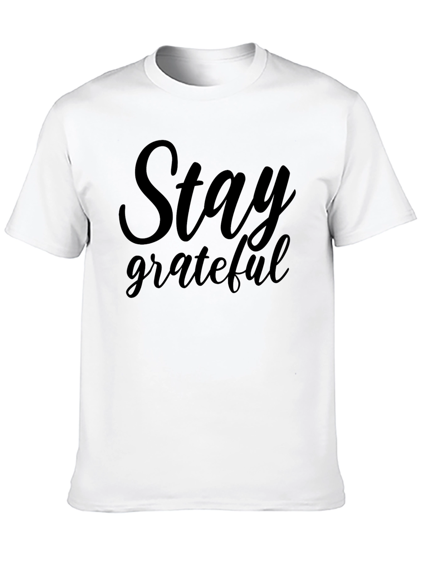 Stay Grateful Graphic Tee - Black Casual Shirt