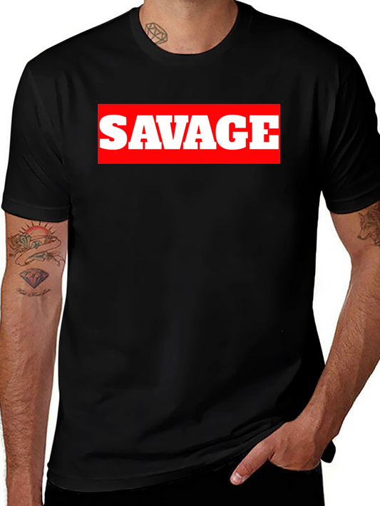 Savage Graphic Print Crew Neck T-Shirt