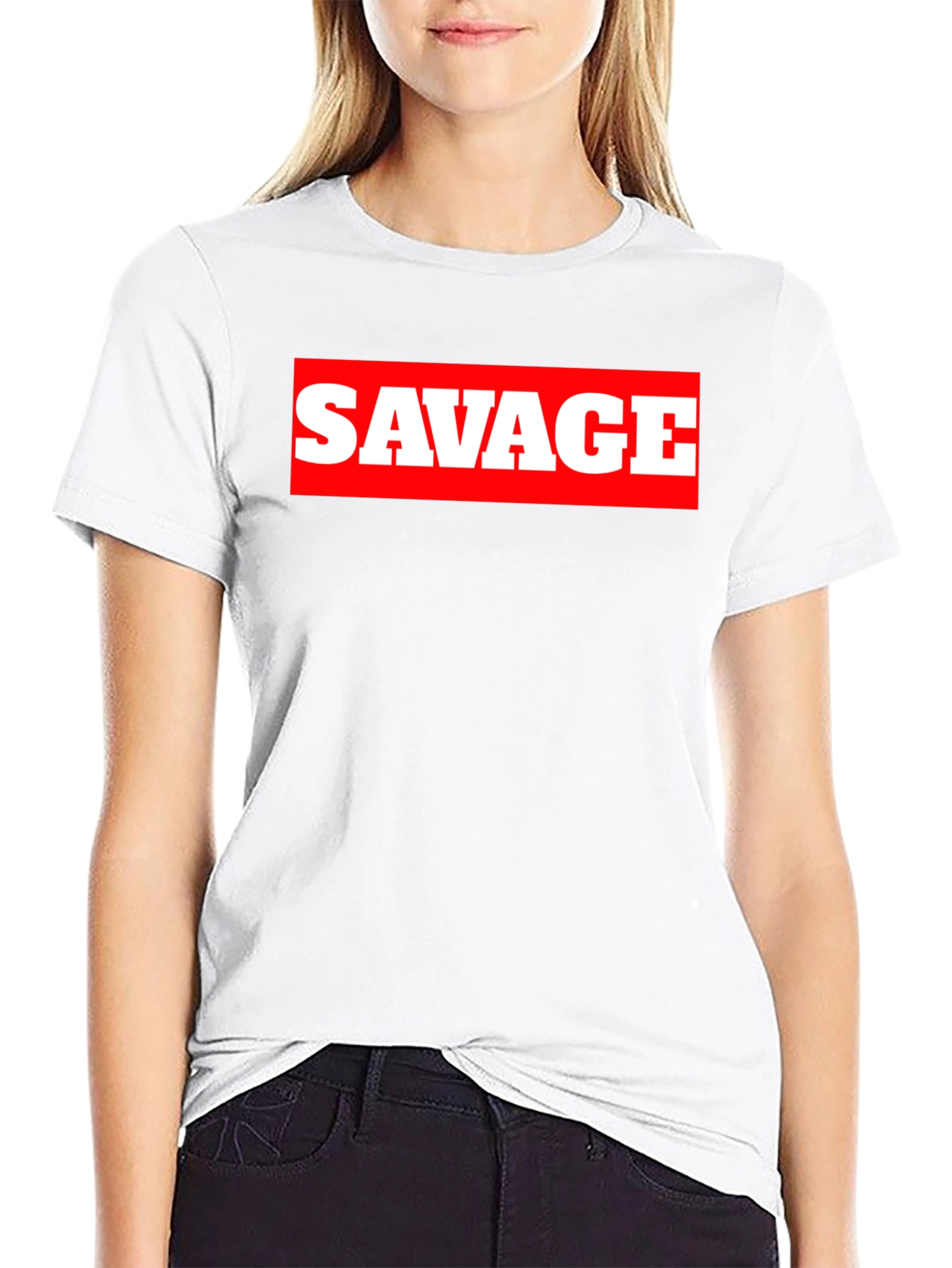 Savage Graphic Print Crew Neck T-Shirt
