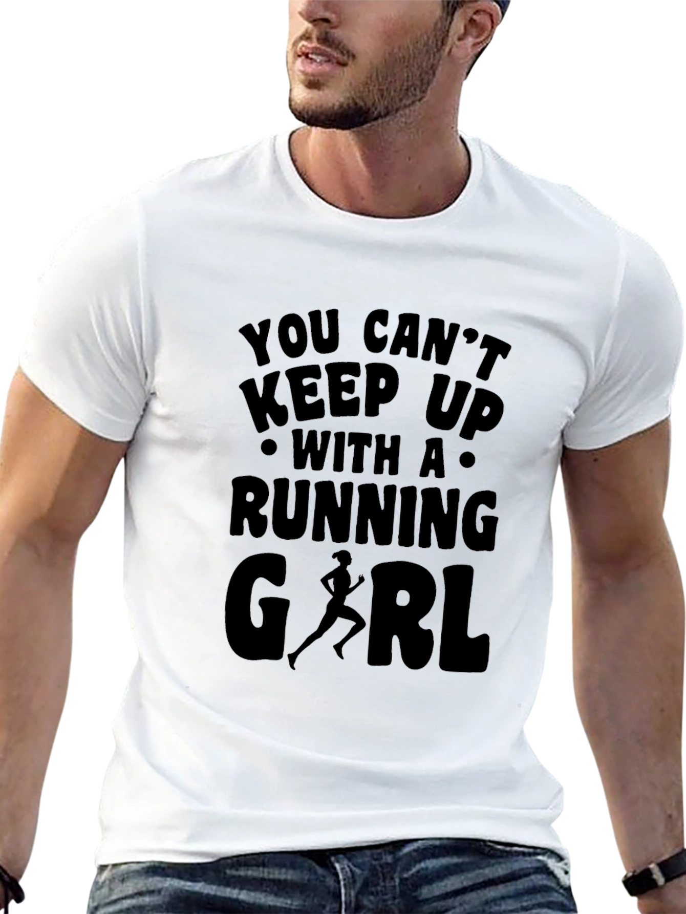 Running Girl Graphic Print T-Shirt