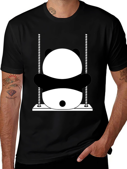 Panda Swing Graphic T-Shirt - Fun & Unique Design