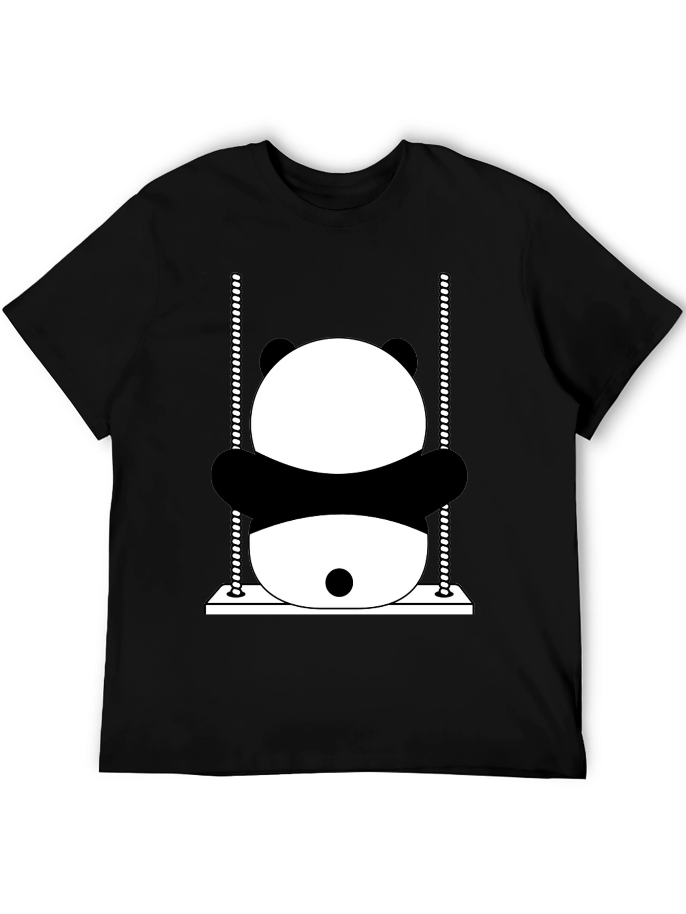 Panda Swing Graphic T-Shirt - Fun & Unique Design