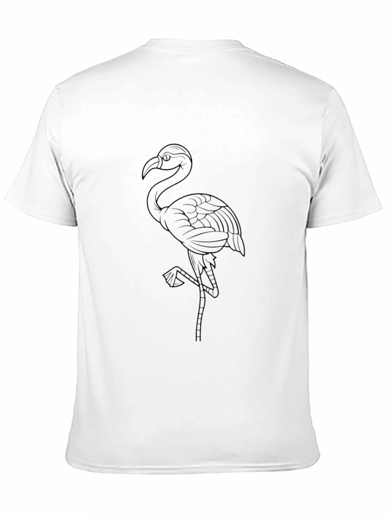 Mens Black Flamingo Graphic T-Shirt