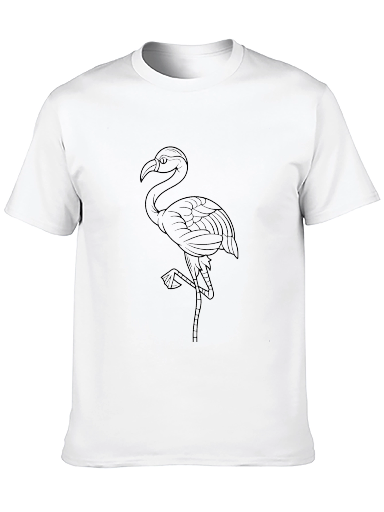 Mens Black Flamingo Graphic T-Shirt