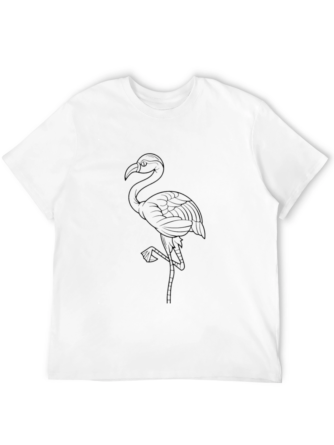Mens Black Flamingo Graphic T-Shirt
