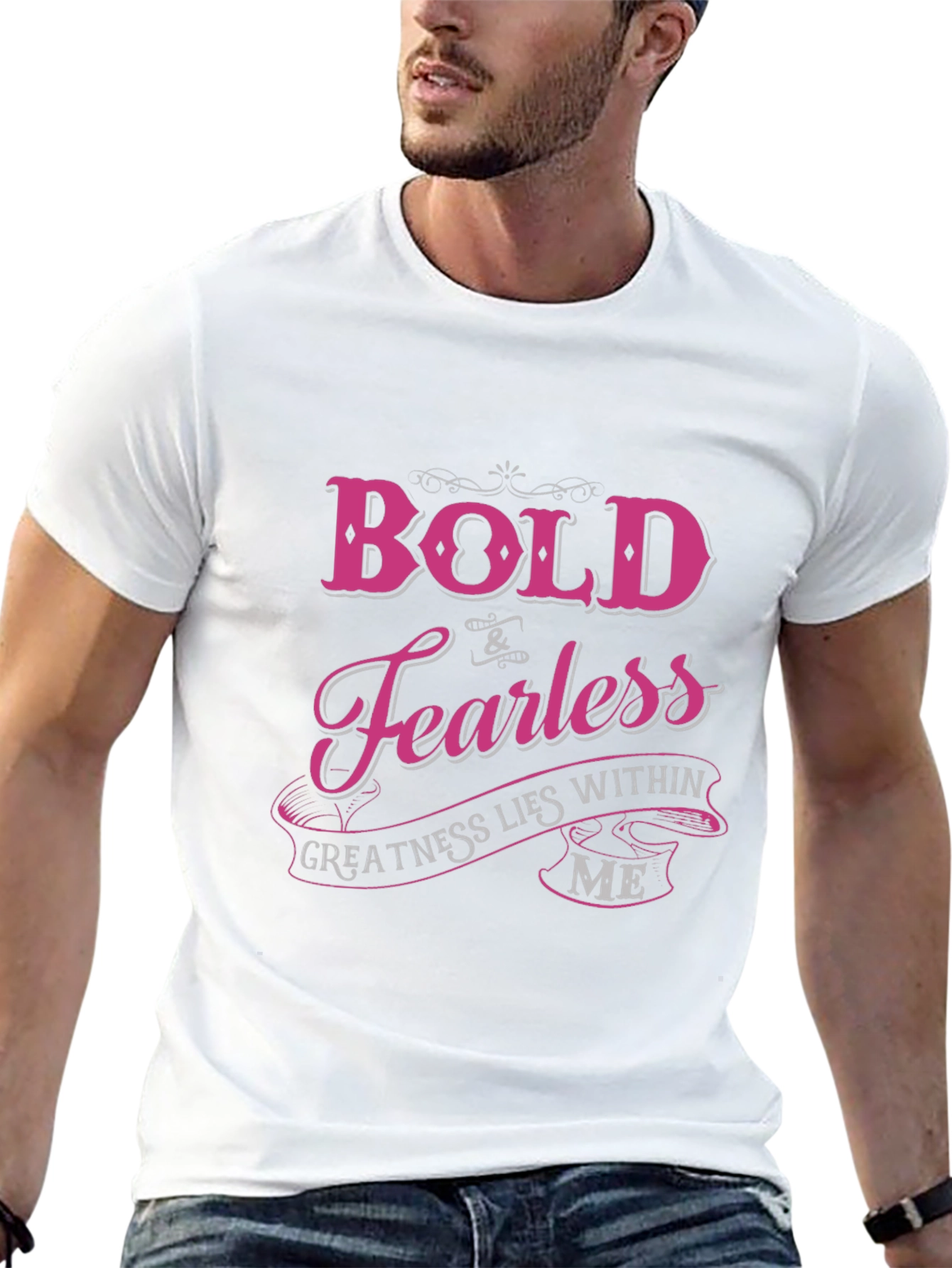 Bold & Fearless Graphic T-Shirt - Motivational Tee