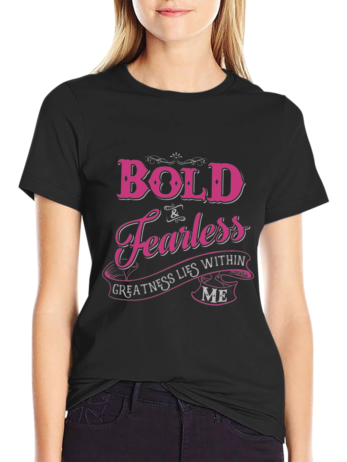 Bold & Fearless Graphic T-Shirt - Motivational Tee