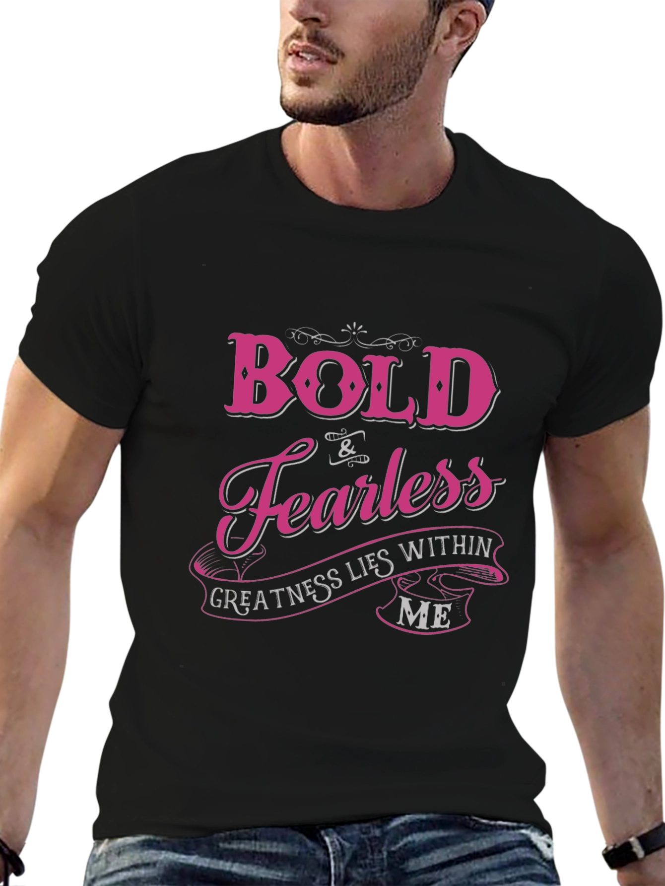 Bold & Fearless Graphic T-Shirt - Motivational Tee