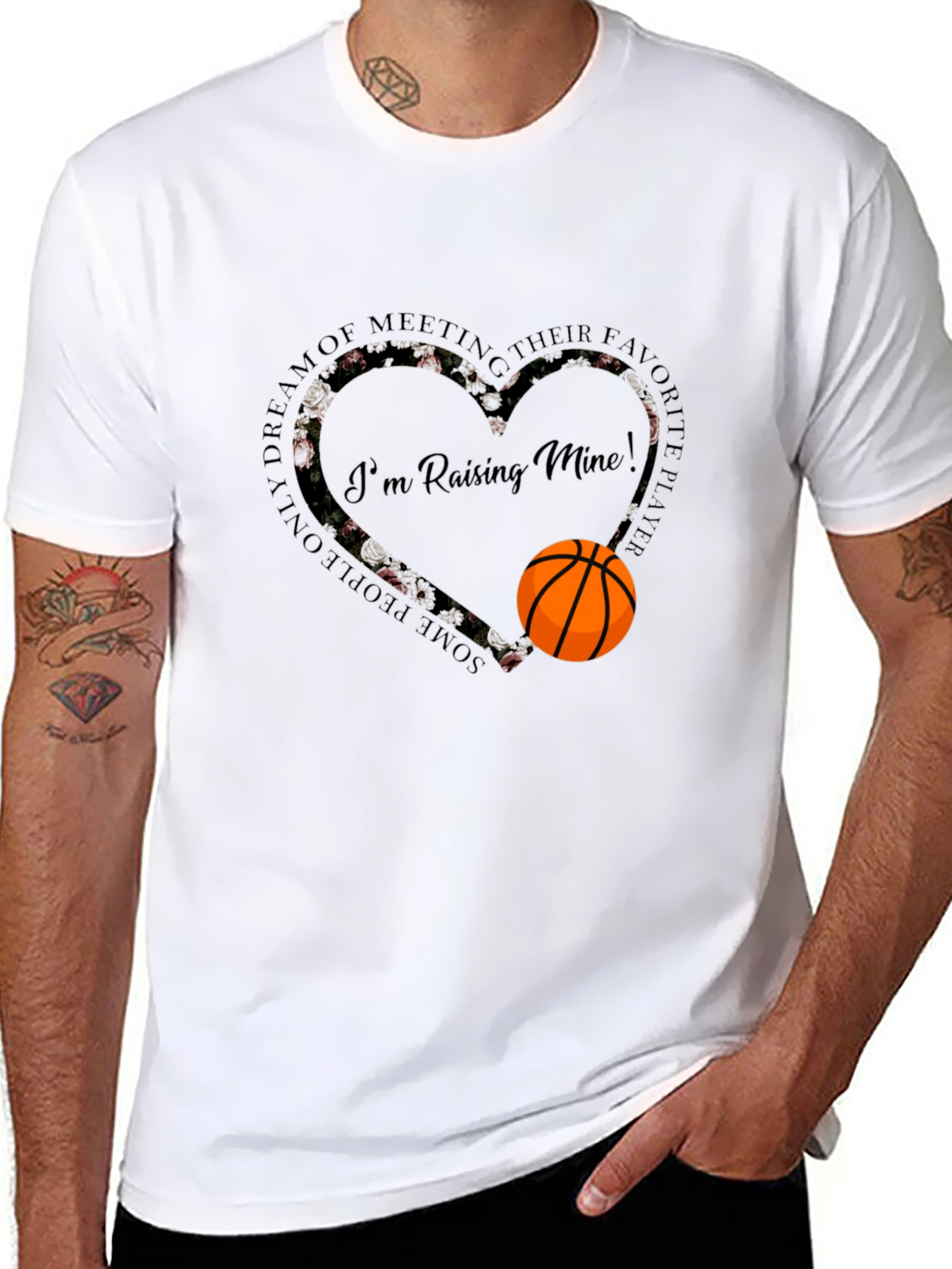 Basketball Mom Graphic Tee - Raising Mine!
