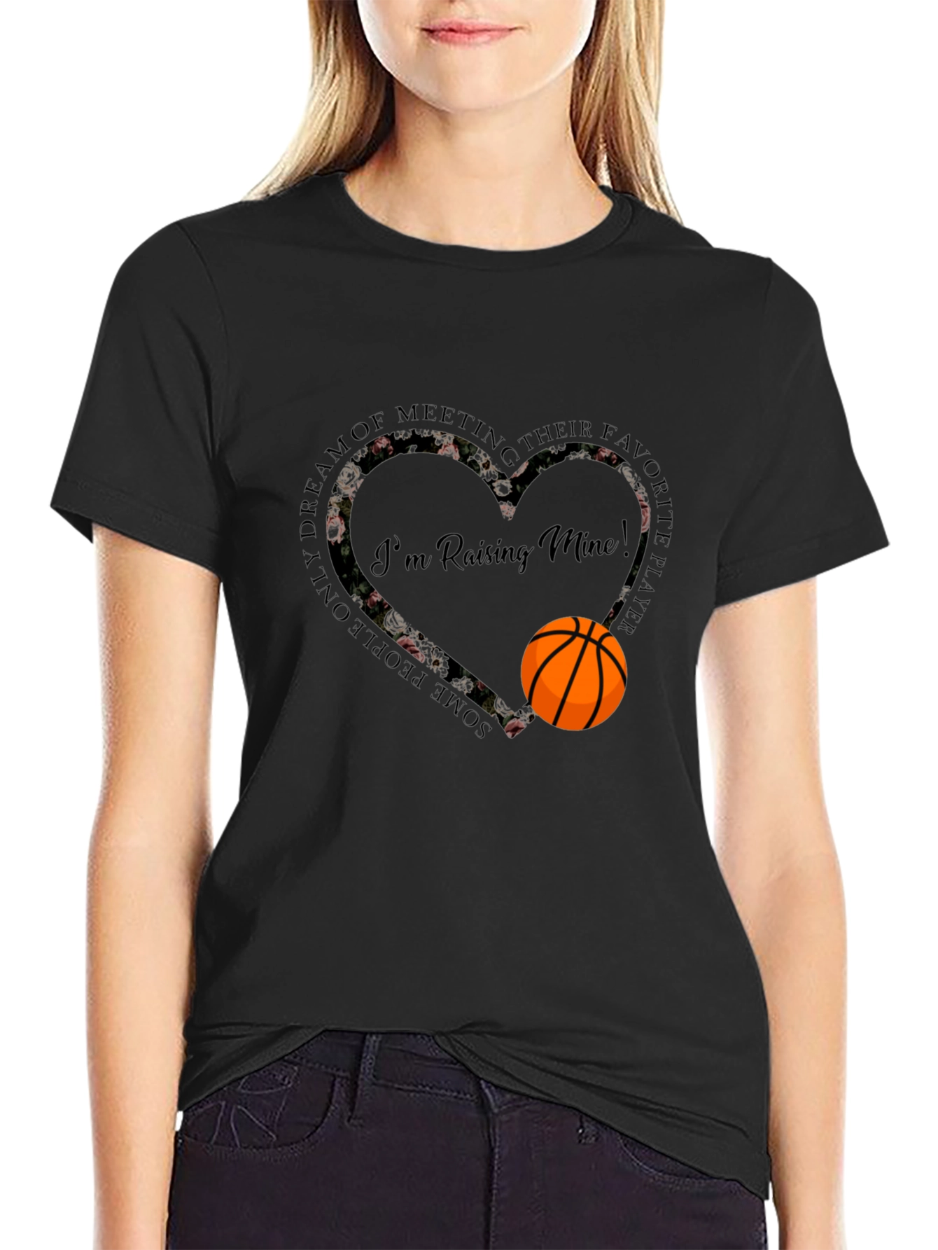 Basketball Mom Graphic Tee - Raising Mine!