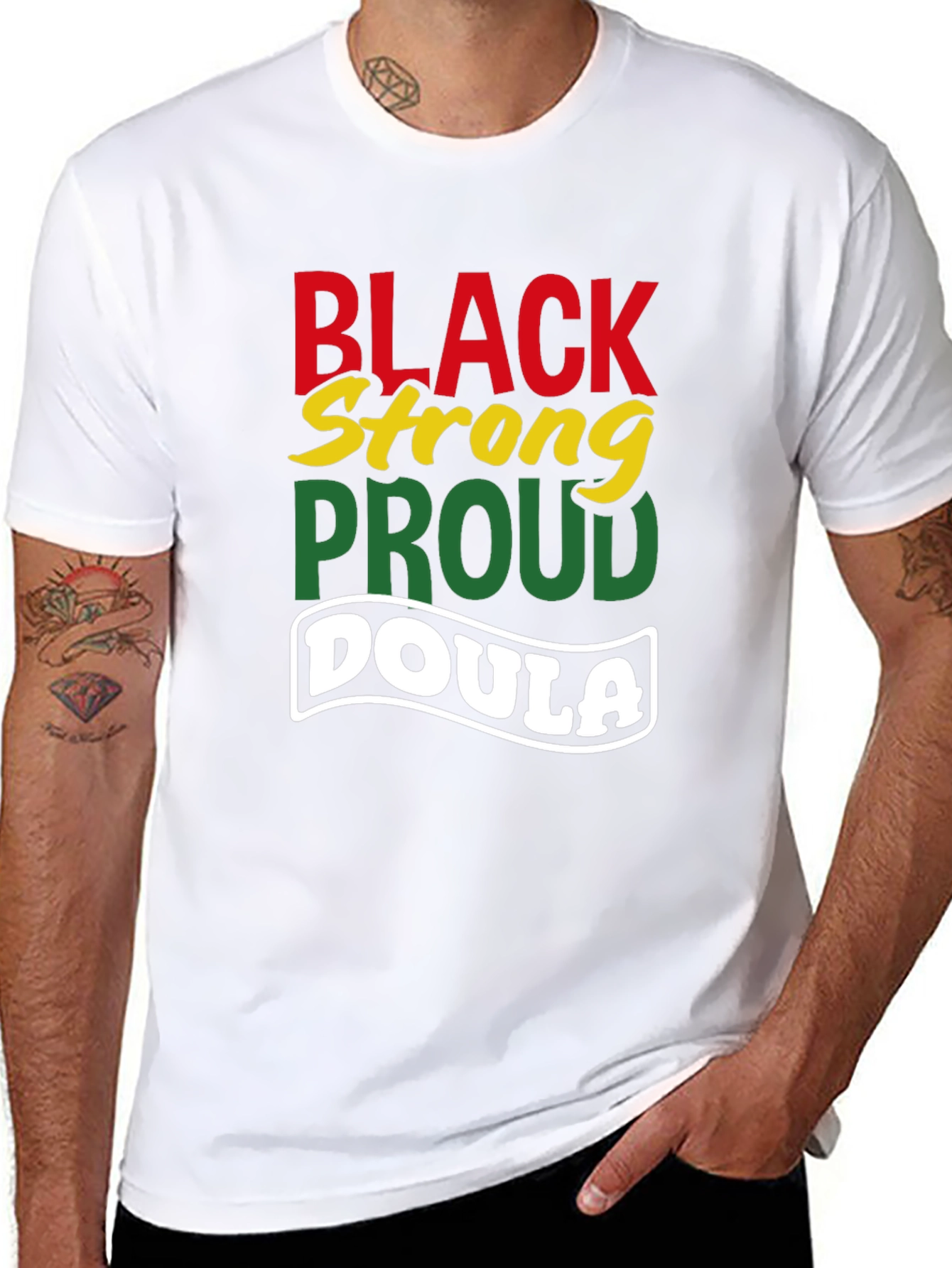 Black Strong Proud Doula T-Shirt