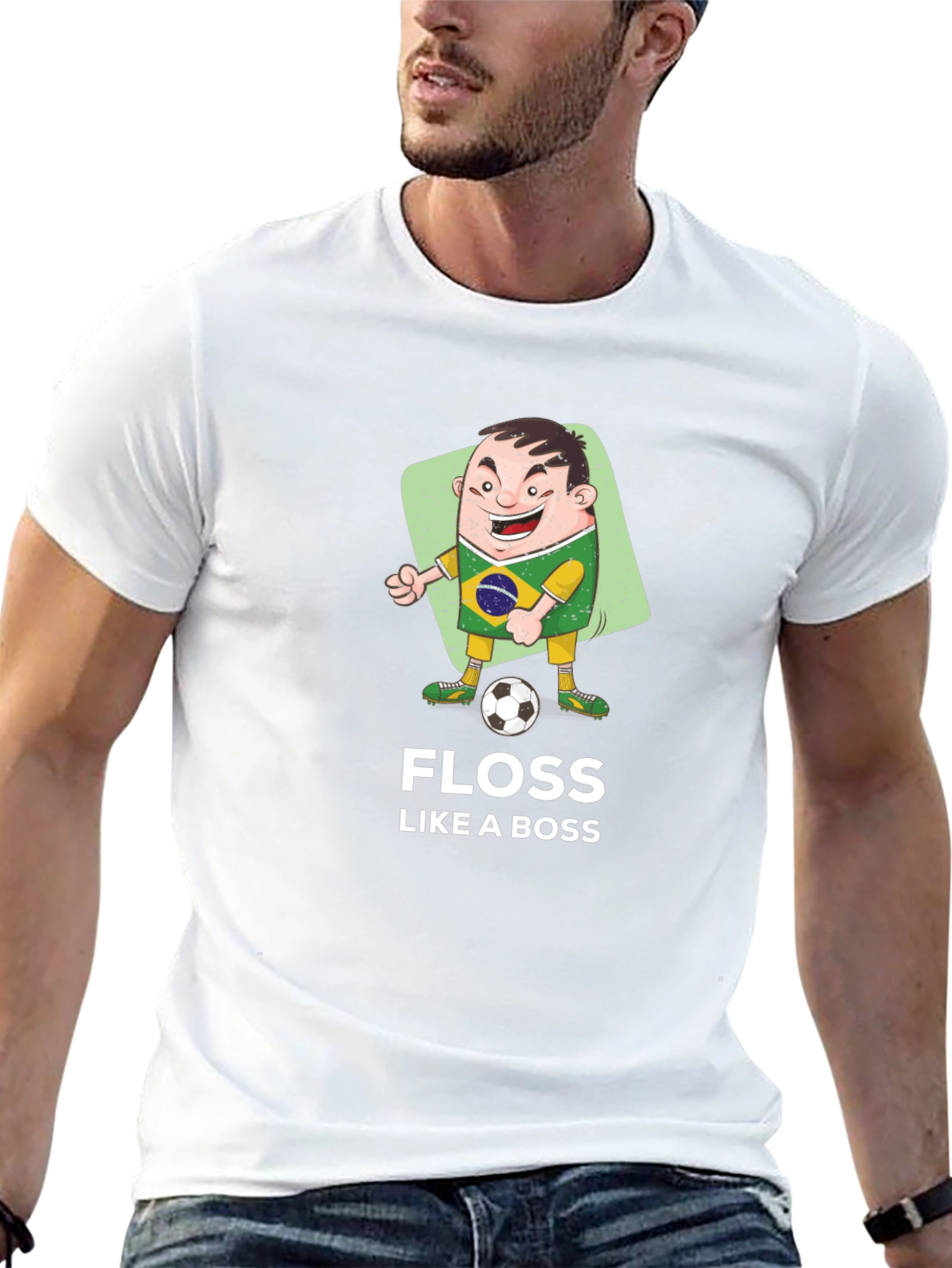 Floss Like a Boss Brazil Soccer T-Shirt