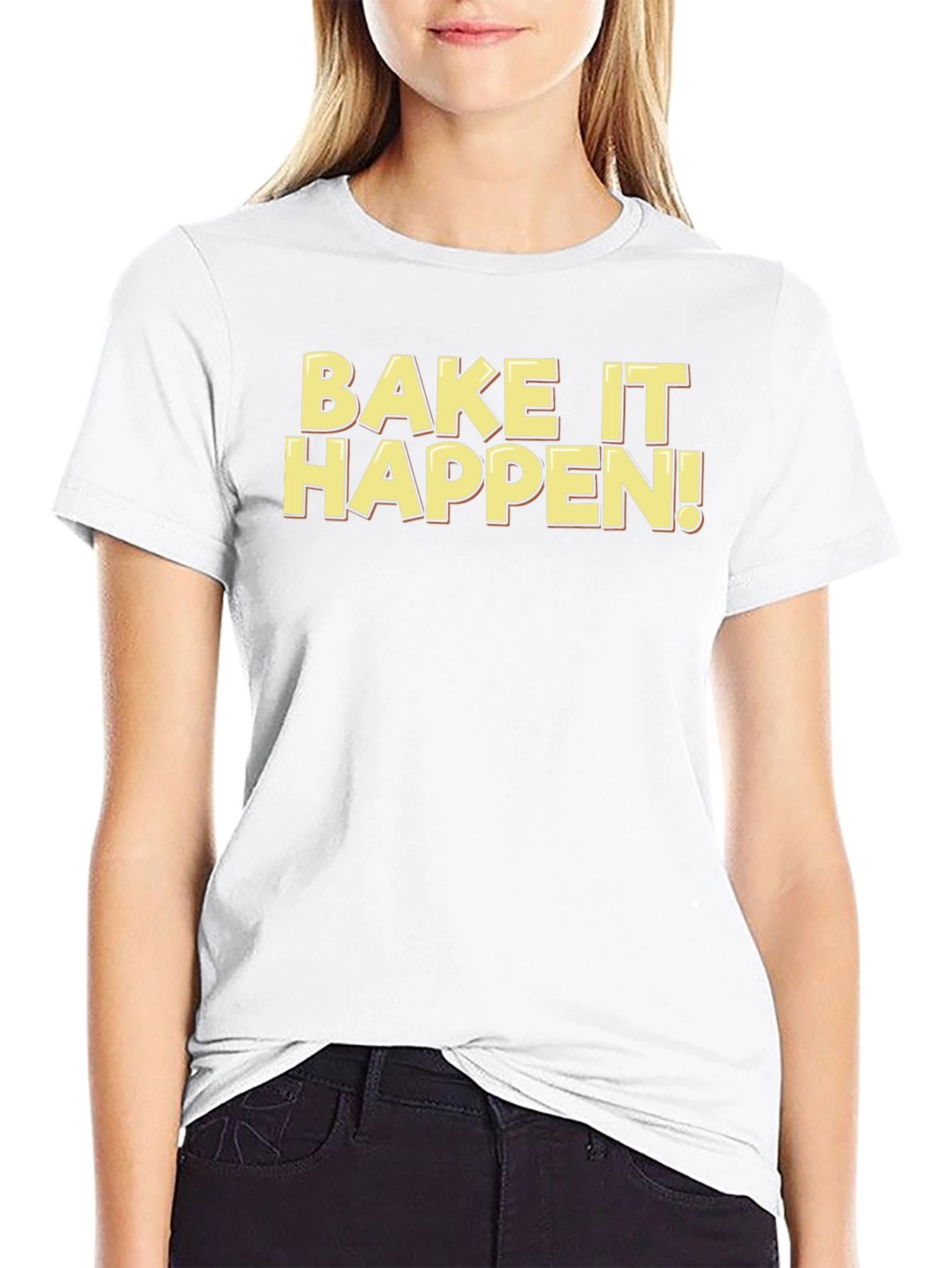 Bake It Happen! Black Graphic Tee