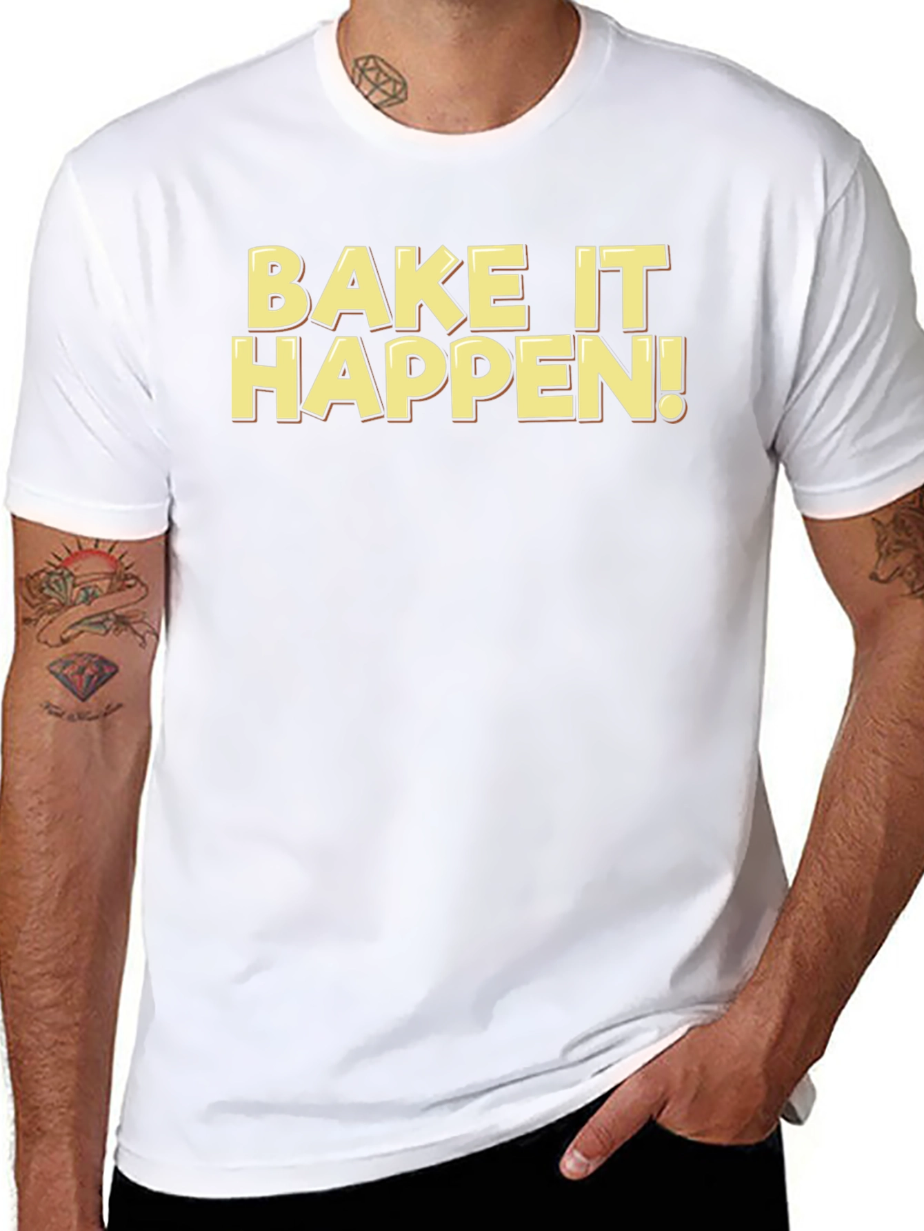 Bake It Happen! Black Graphic Tee