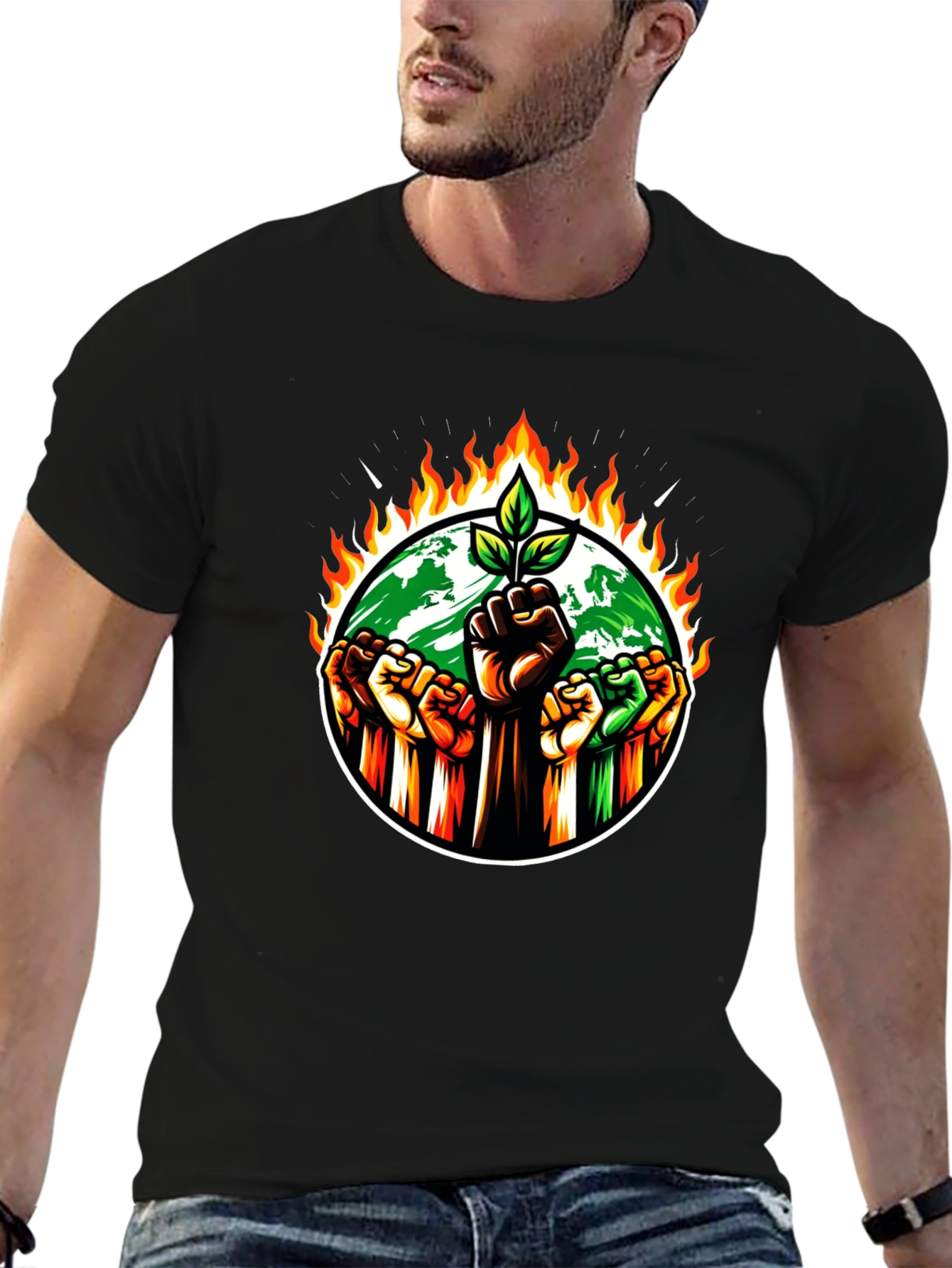 Eco Awareness Graphic T-Shirt - Save the Planet!