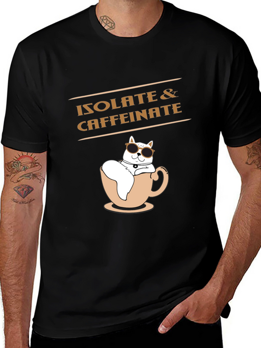 Isolate & Caffeinate Black T-Shirt