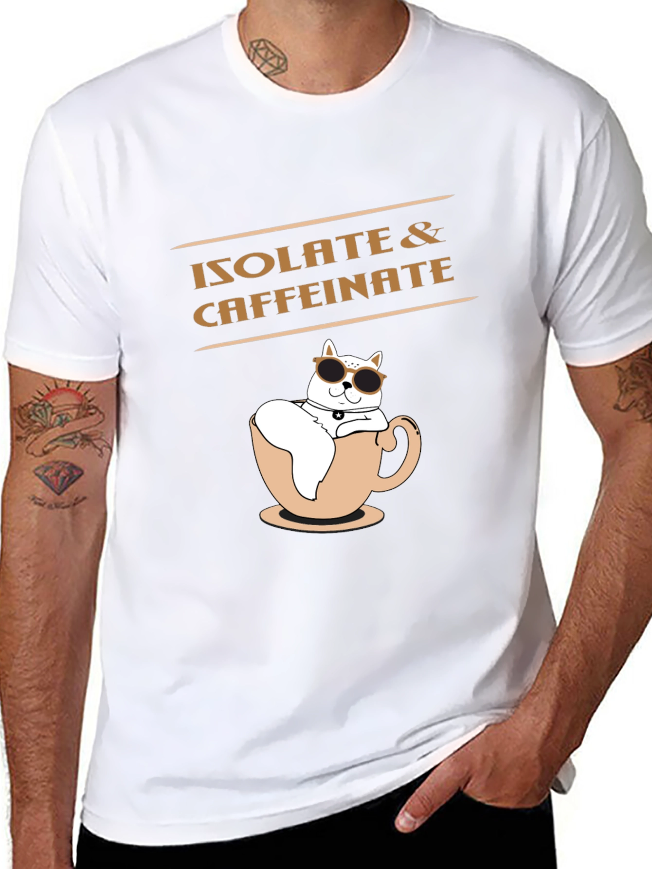 Isolate & Caffeinate Black T-Shirt