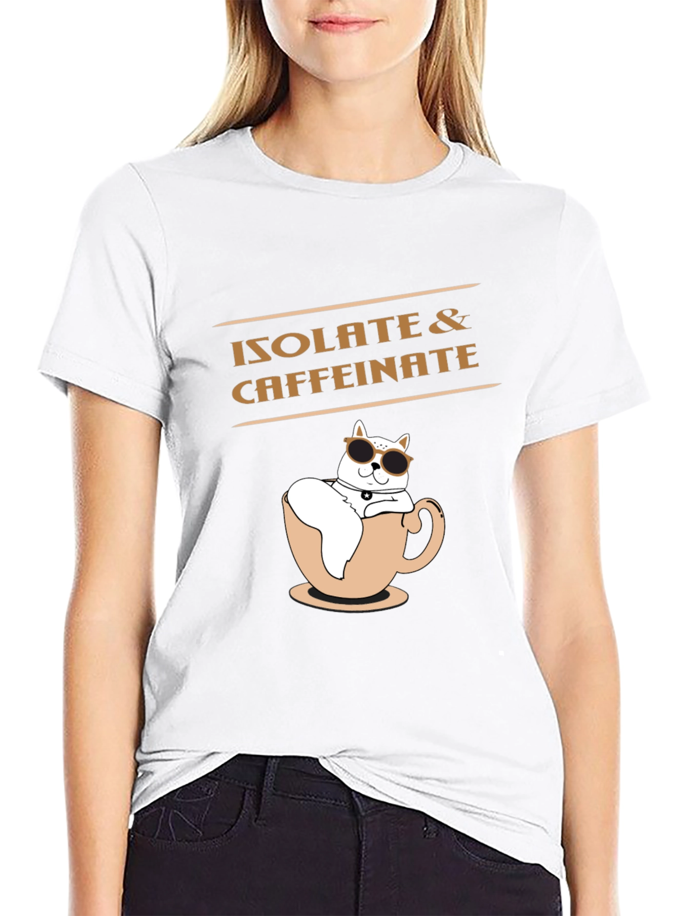 Isolate & Caffeinate Black T-Shirt