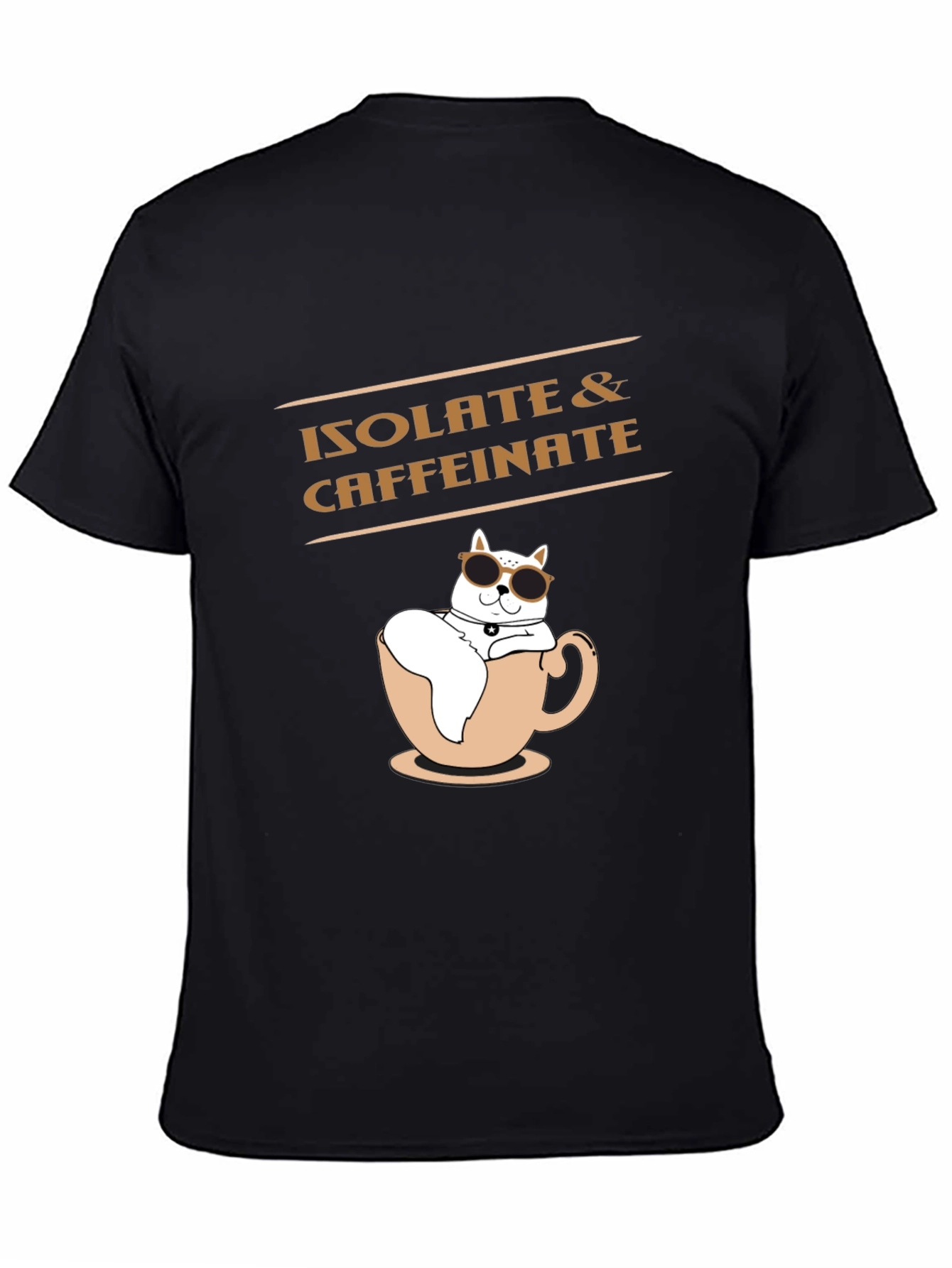 Isolate & Caffeinate Black T-Shirt