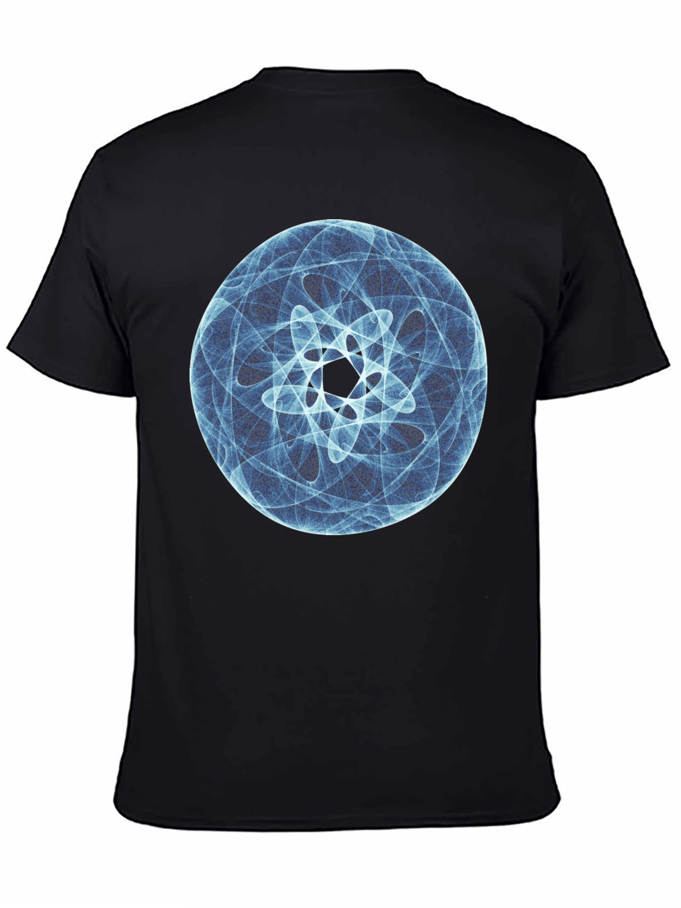 Abstract Blue Graphic Print T-Shirt