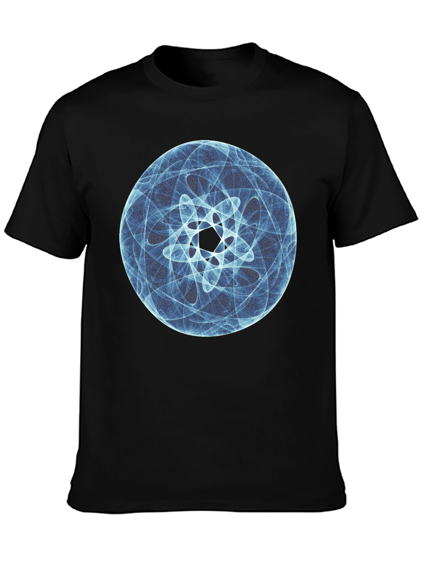 Abstract Blue Graphic Print T-Shirt