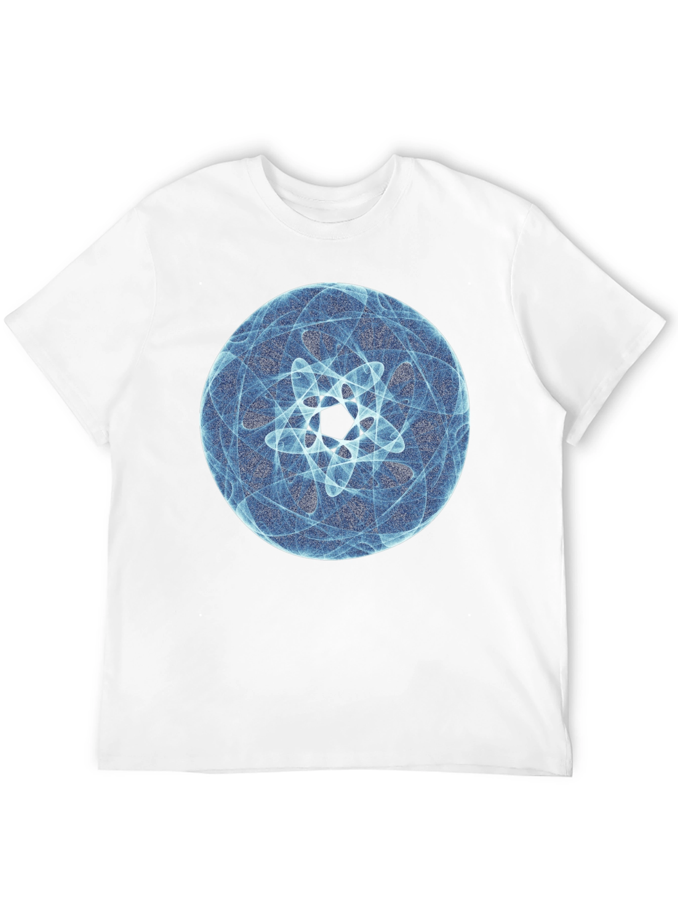 Abstract Blue Graphic Print T-Shirt