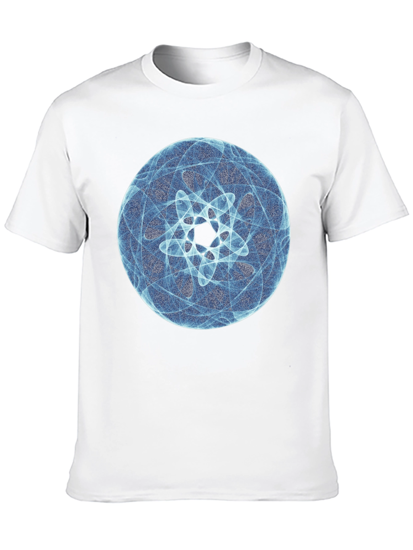 Abstract Blue Graphic Print T-Shirt