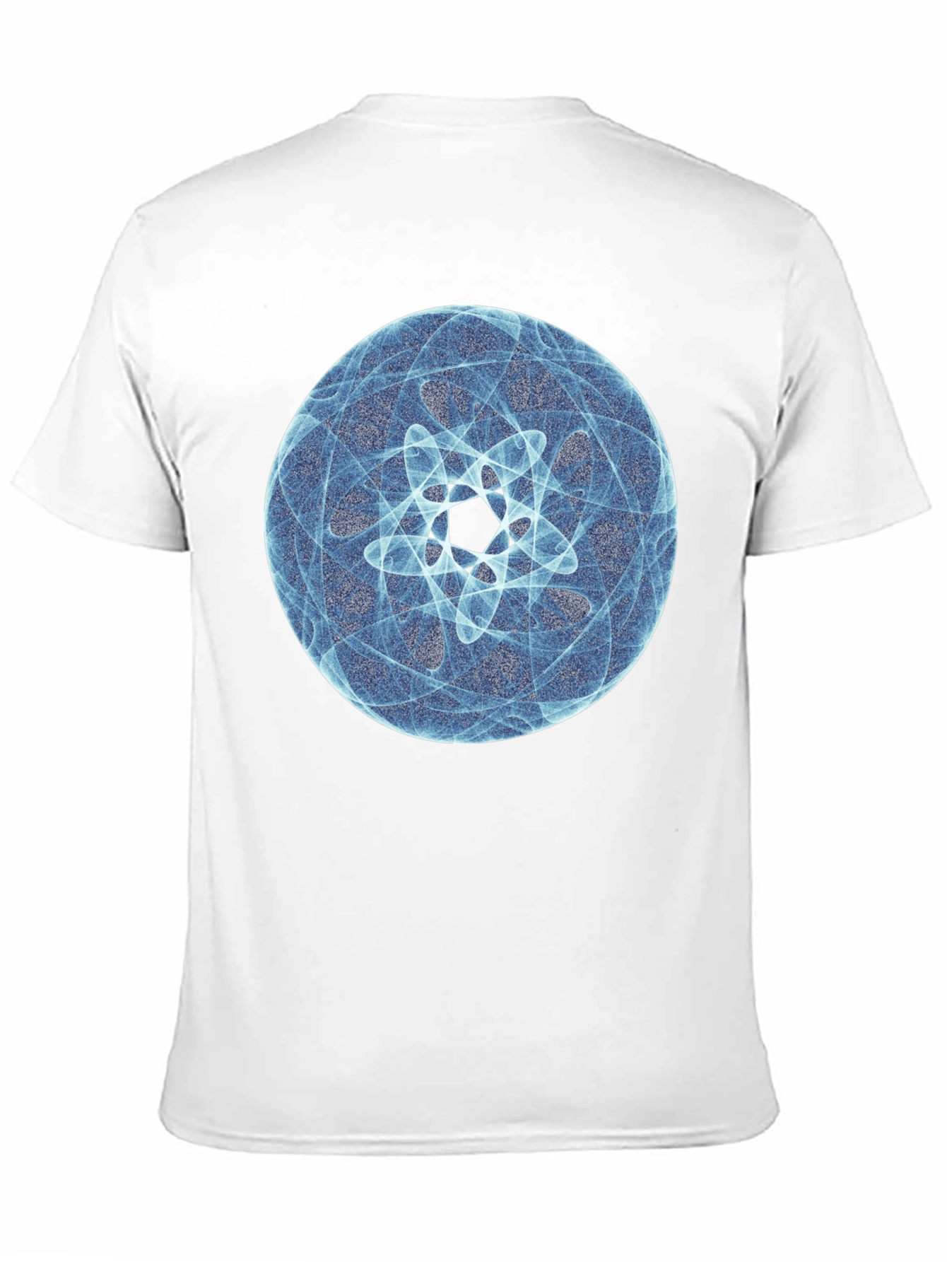 Abstract Blue Graphic Print T-Shirt