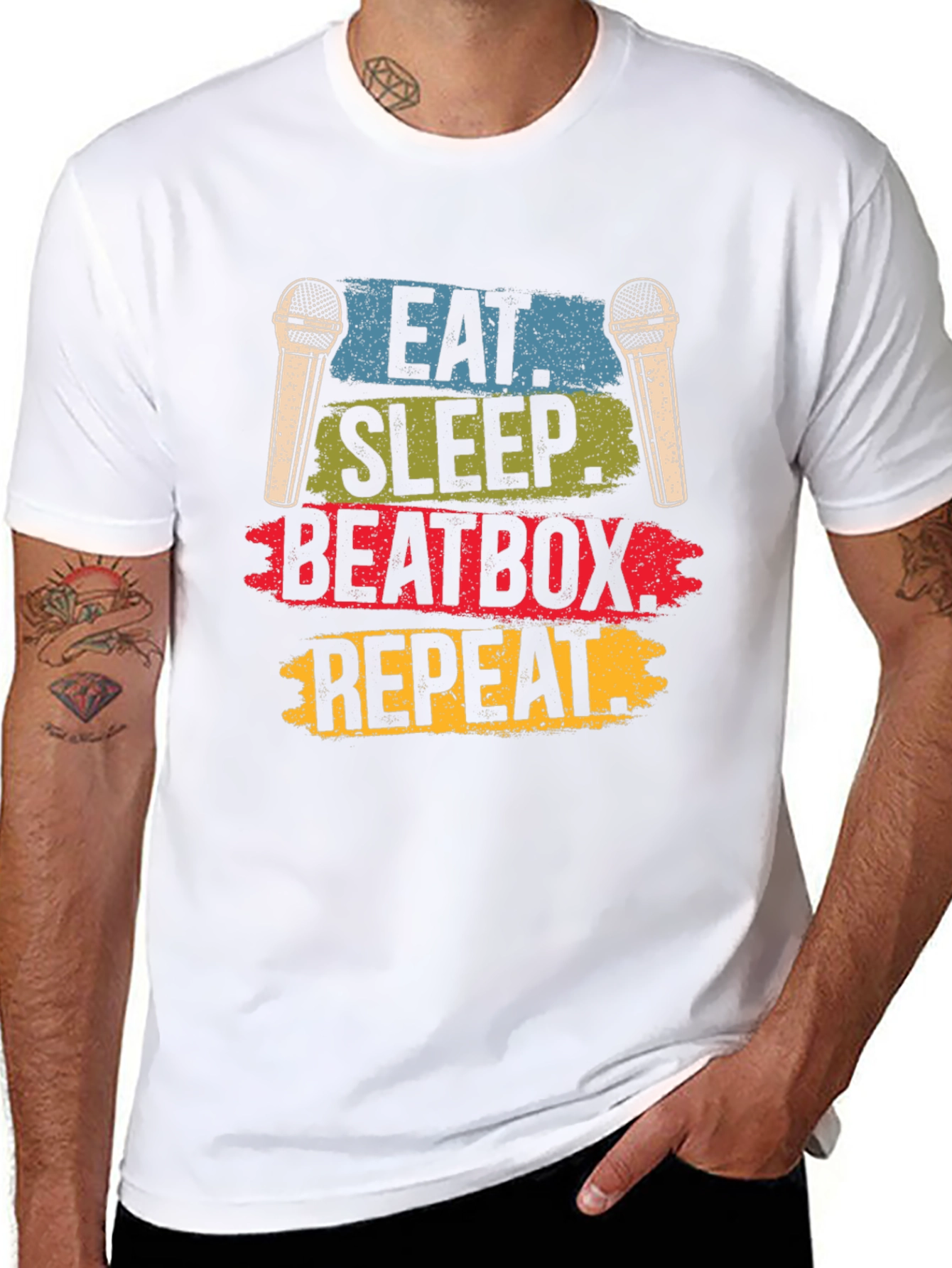 Eat Sleep Beatbox Repeat Graphic T-Shirt