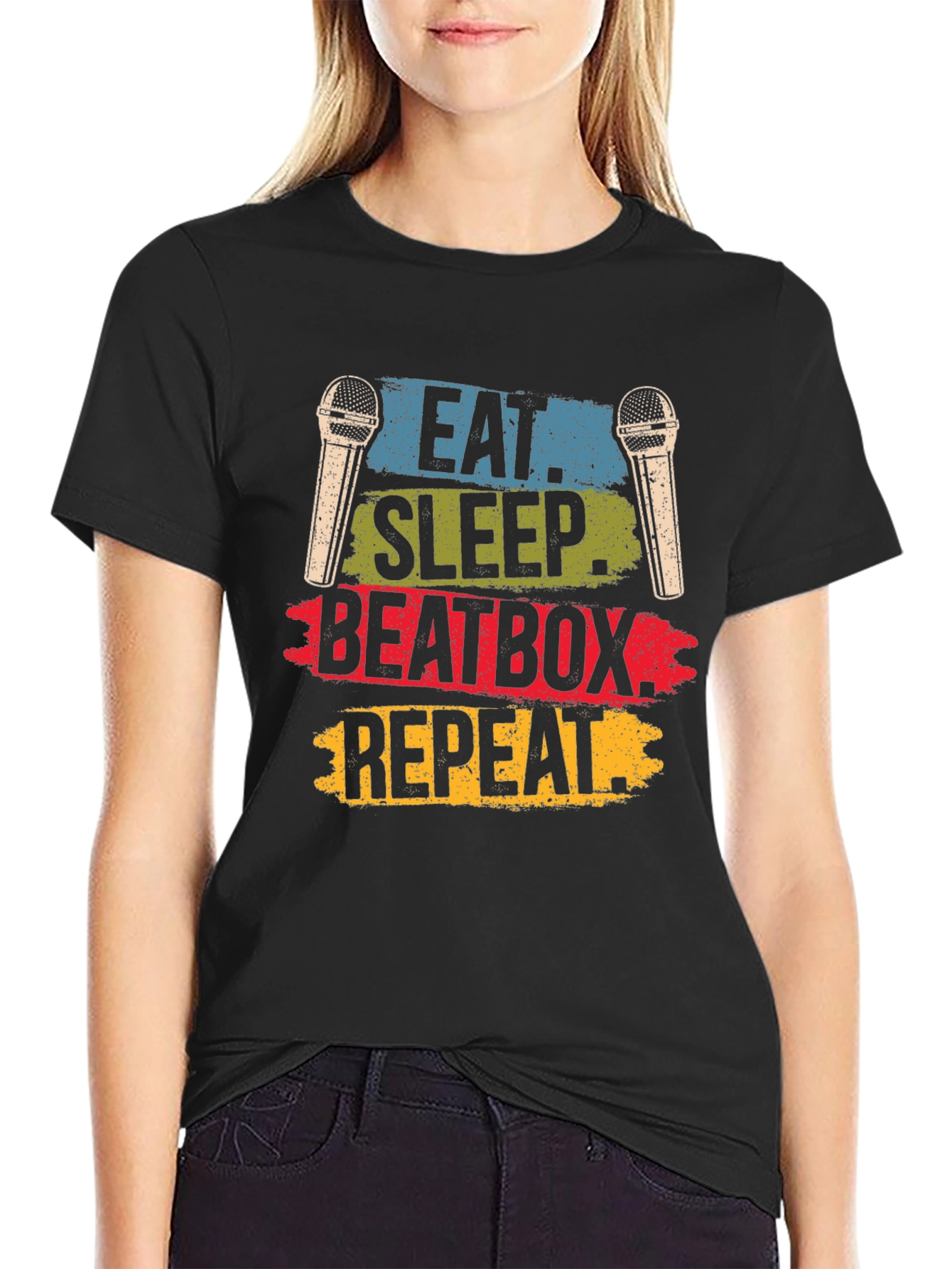 Eat Sleep Beatbox Repeat Graphic T-Shirt