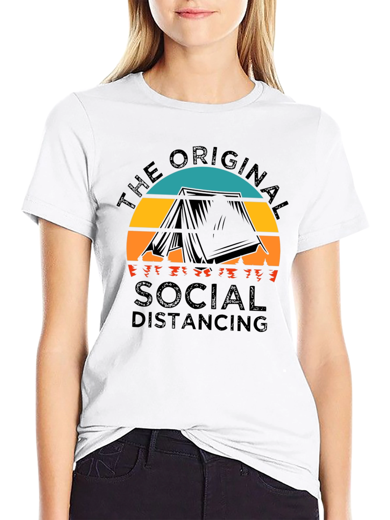 Original Social Distancing Camping T-Shirt